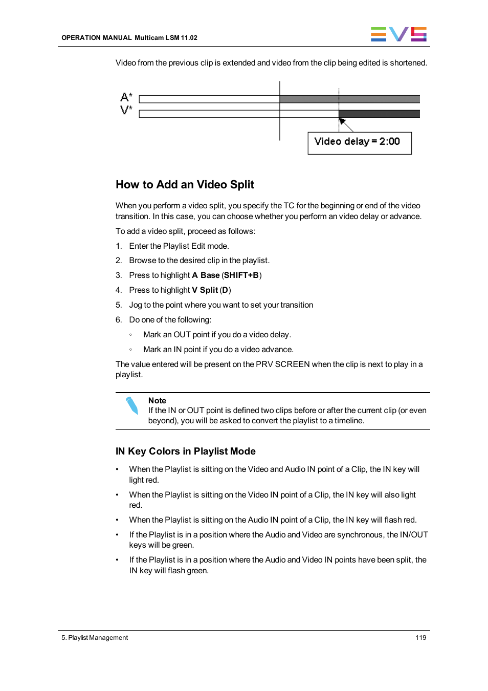 How to add an video split | EVS XT3 MulticamLSM Version 11.02 - July 2013 Operation Manual User Manual | Page 129 / 221