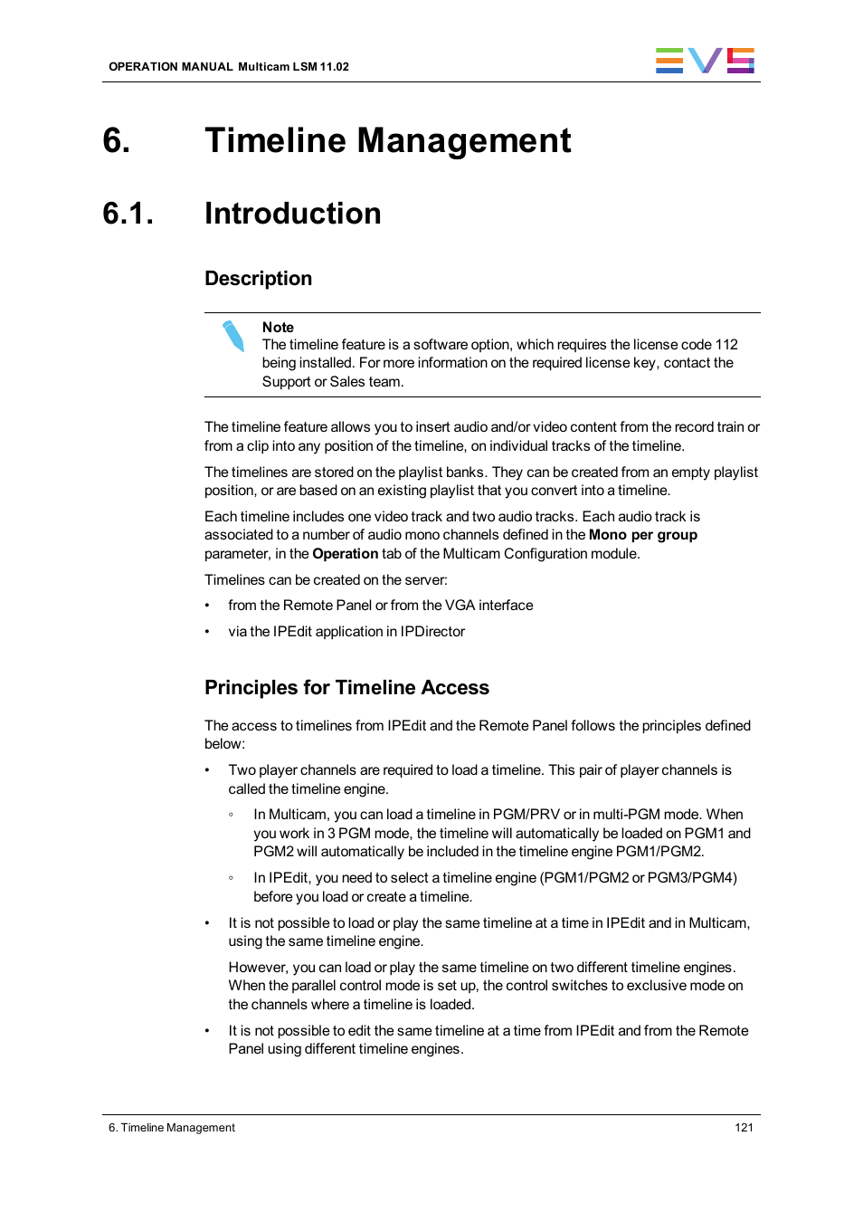 Timeline management, Introduction | EVS XT3 MulticamLSM Version 11.02 - July 2013 Operation Manual User Manual | Page 131 / 221