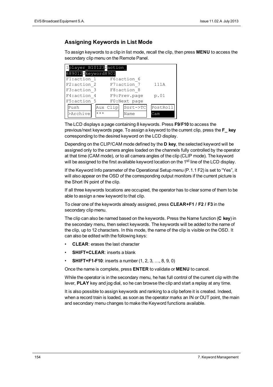EVS XT3 MulticamLSM Version 11.02 - July 2013 Operation Manual User Manual | Page 164 / 221