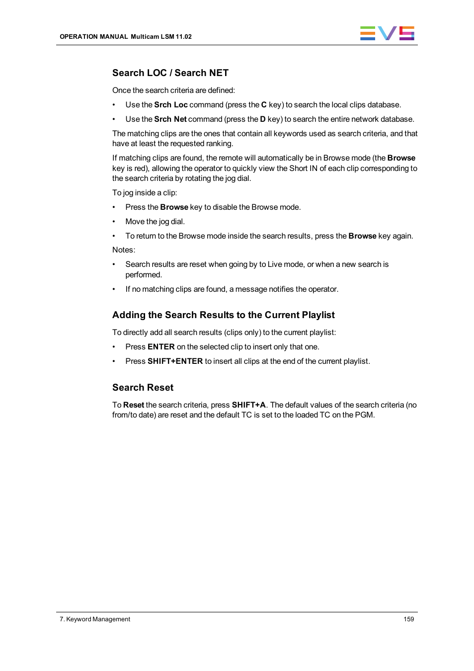EVS XT3 MulticamLSM Version 11.02 - July 2013 Operation Manual User Manual | Page 169 / 221