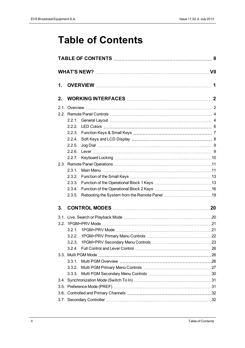 EVS XT3 MulticamLSM Version 11.02 - July 2013 Operation Manual User Manual | Page 4 / 221