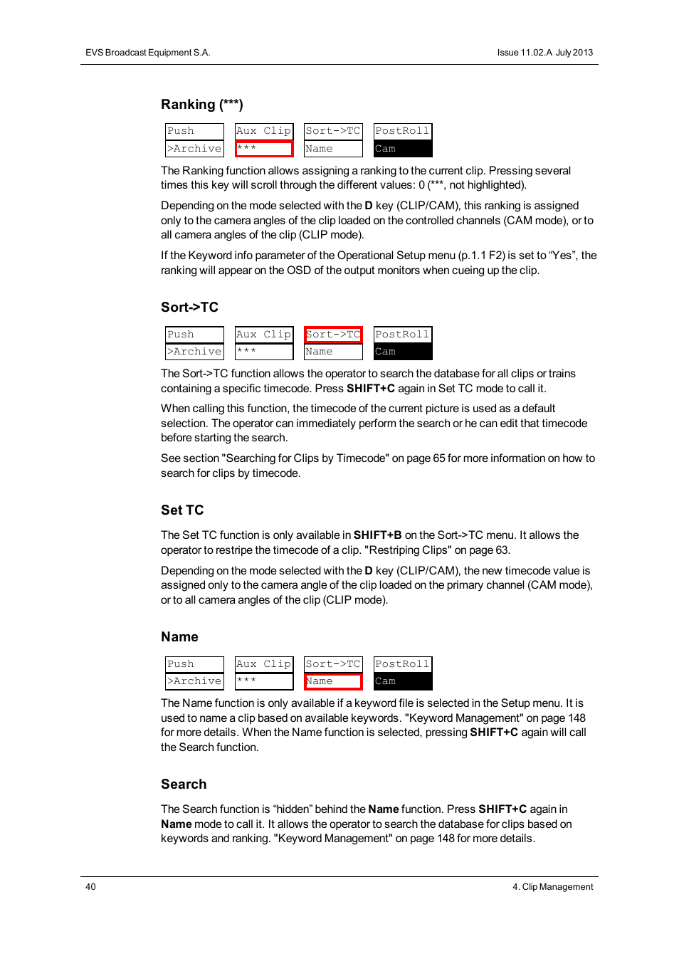 EVS XT3 MulticamLSM Version 11.02 - July 2013 Operation Manual User Manual | Page 50 / 221