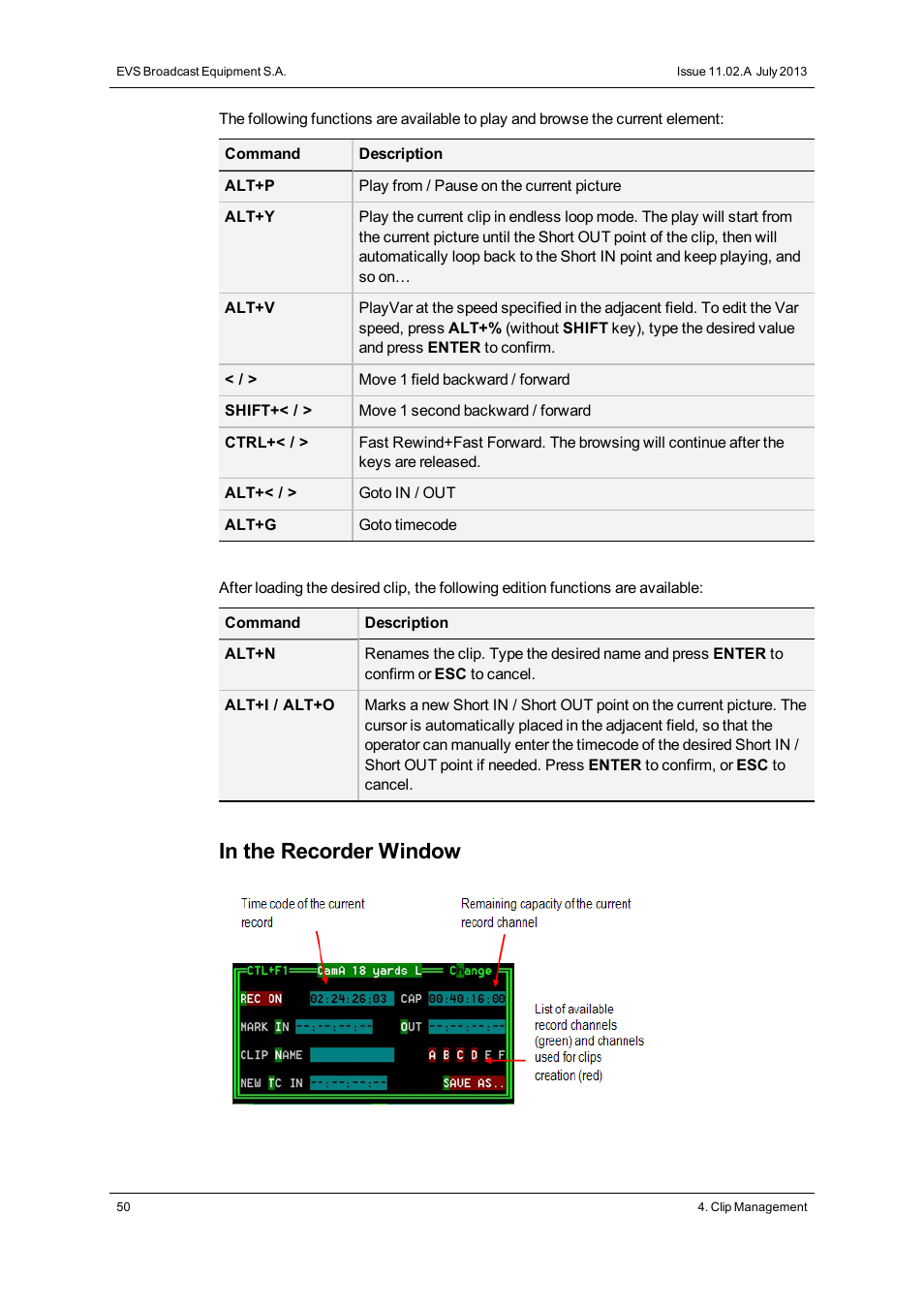 EVS XT3 MulticamLSM Version 11.02 - July 2013 Operation Manual User Manual | Page 60 / 221