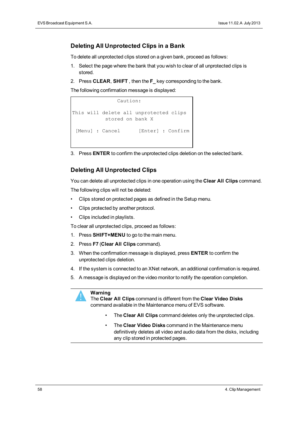 EVS XT3 MulticamLSM Version 11.02 - July 2013 Operation Manual User Manual | Page 68 / 221