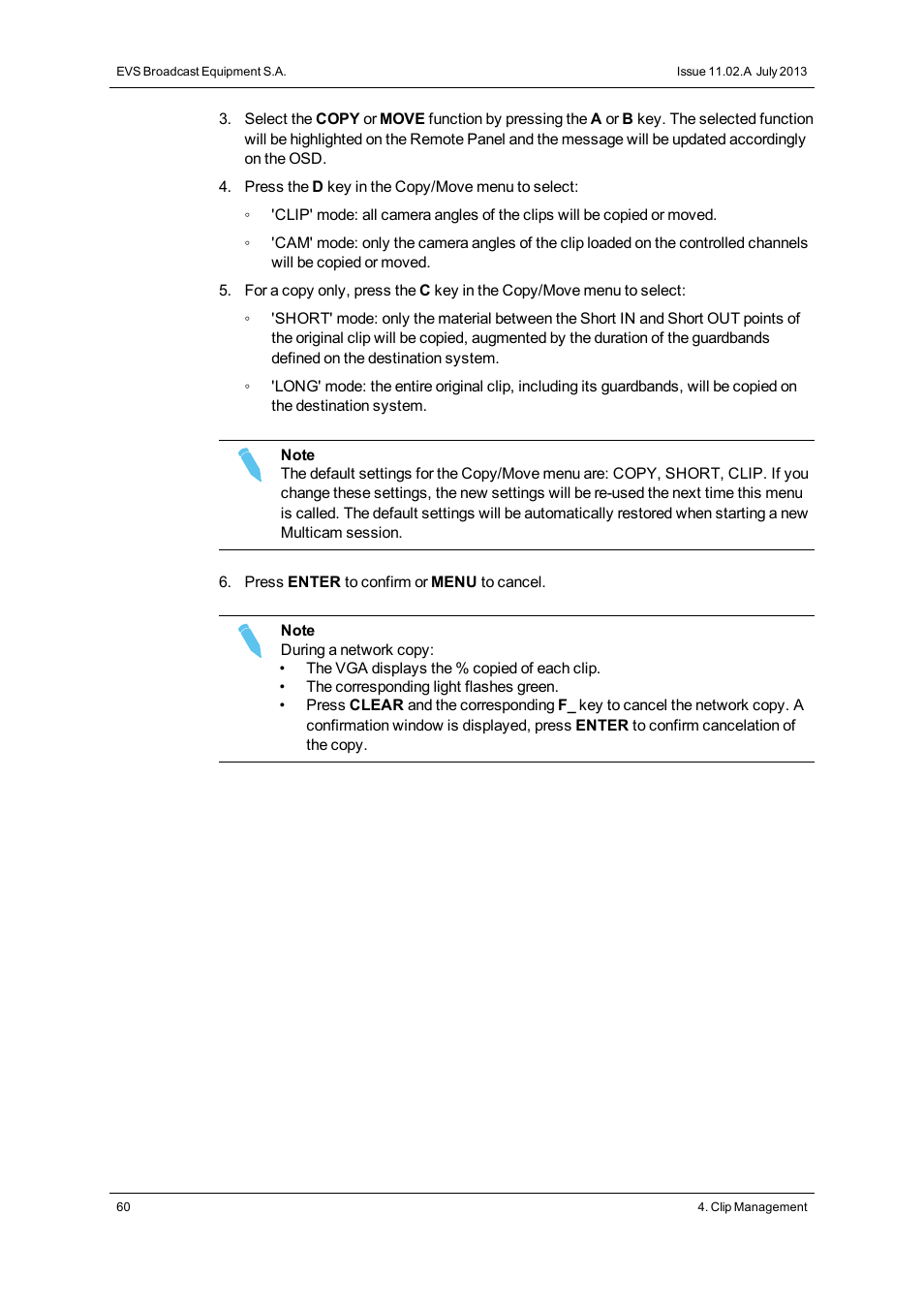 EVS XT3 MulticamLSM Version 11.02 - July 2013 Operation Manual User Manual | Page 70 / 221