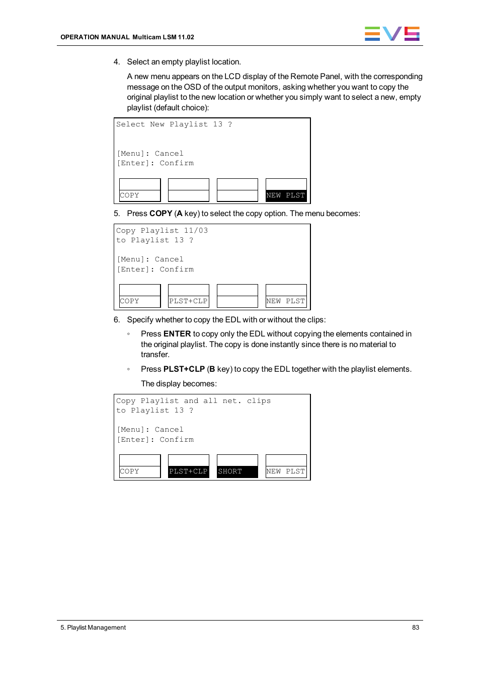 EVS XT3 MulticamLSM Version 11.02 - July 2013 Operation Manual User Manual | Page 93 / 221