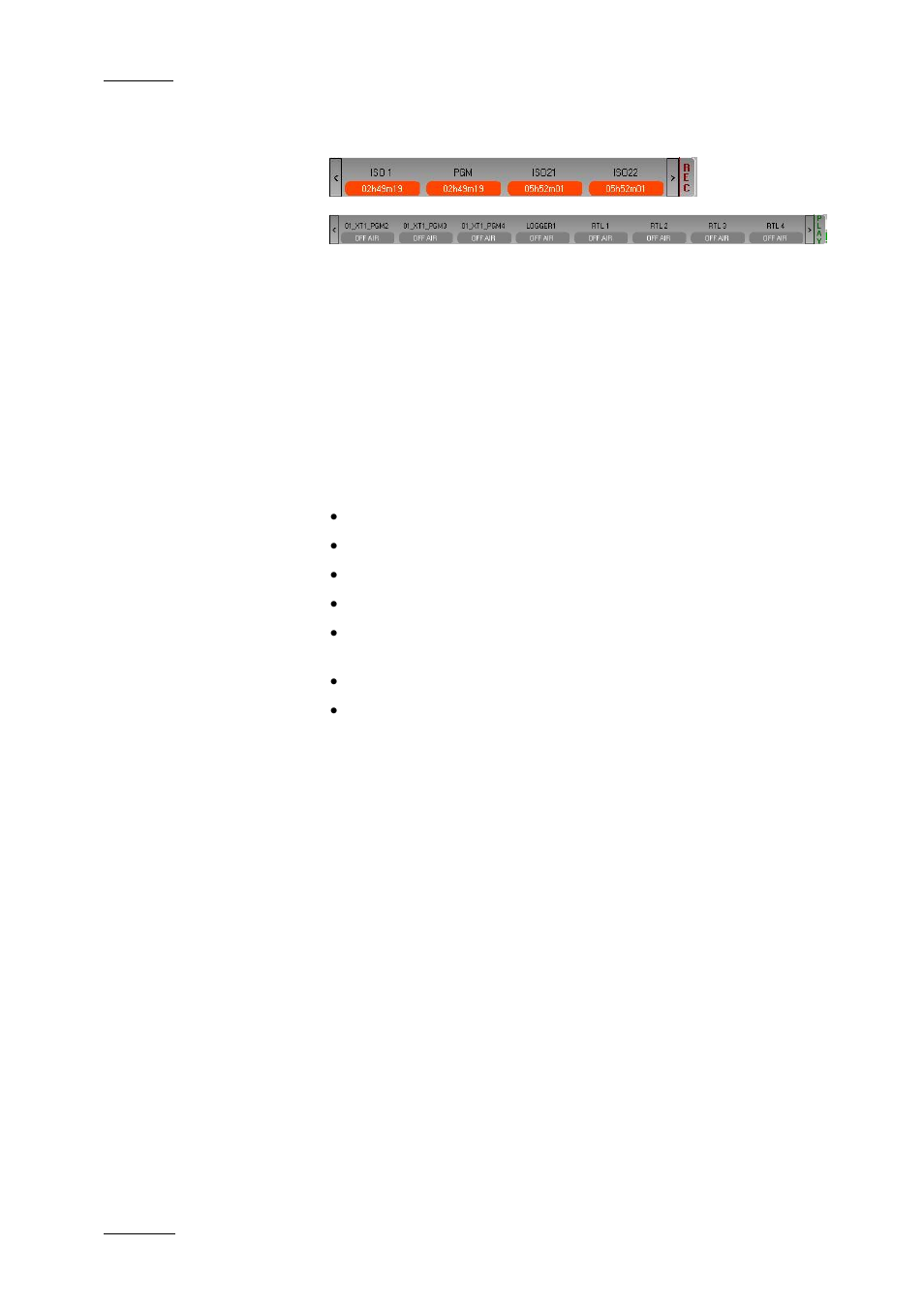 Channel status panel, Status bar, Workspace | EVS IPDirector Version 4.3 - October 2007 Part 1 User's Manual User Manual | Page 25 / 68