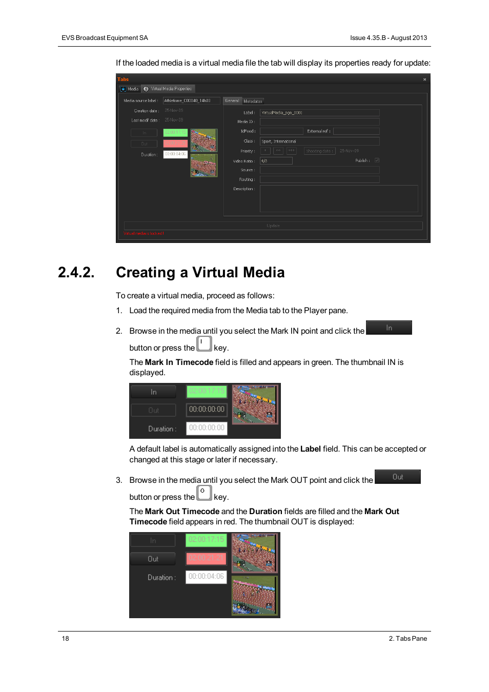 Creating a virtual media | EVS XEDIO Browse Version 4.35 - August 2013 User Manual User Manual | Page 26 / 46