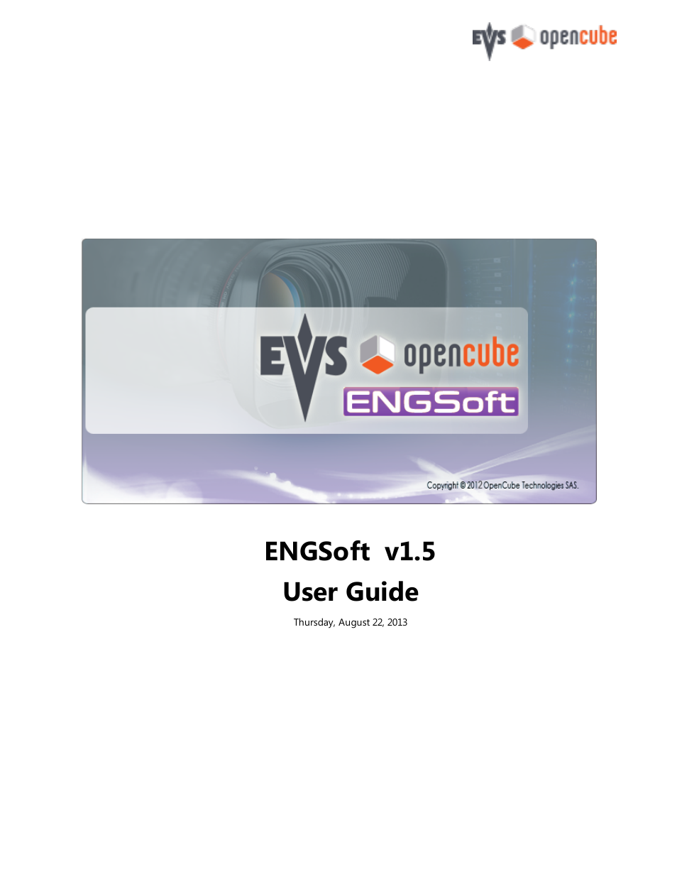 EVS ENGSoft v1.5 User Guide User Manual | 63 pages