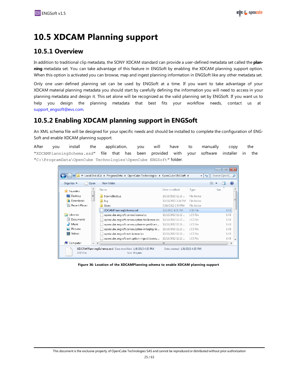 5 xdcam planning support, 1 overview, 2 enabling xdcam planning support in engsoft | EVS ENGSoft v1.5 User Guide User Manual | Page 25 / 63