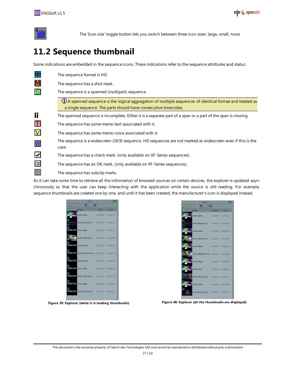 2 sequence thumbnail, Span, Broken span | EVS ENGSoft v1.5 User Guide User Manual | Page 27 / 63