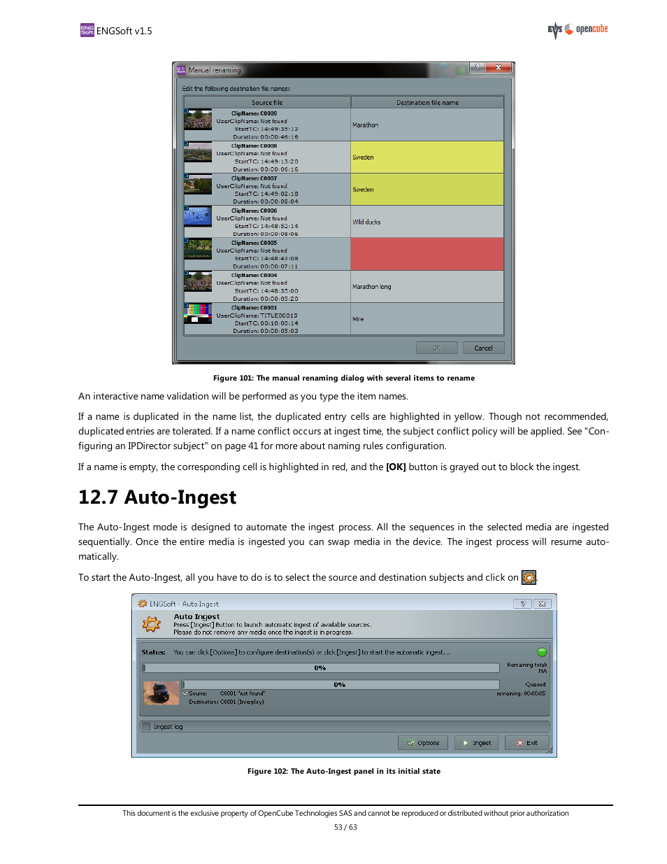 7 auto-ingest, Auto-ingesting | EVS ENGSoft v1.5 User Guide User Manual | Page 53 / 63