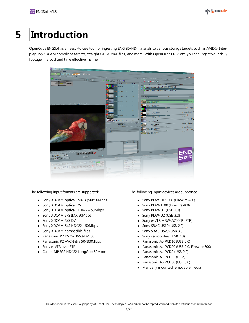 5 introduction | EVS ENGSoft v1.5 User Guide User Manual | Page 8 / 63