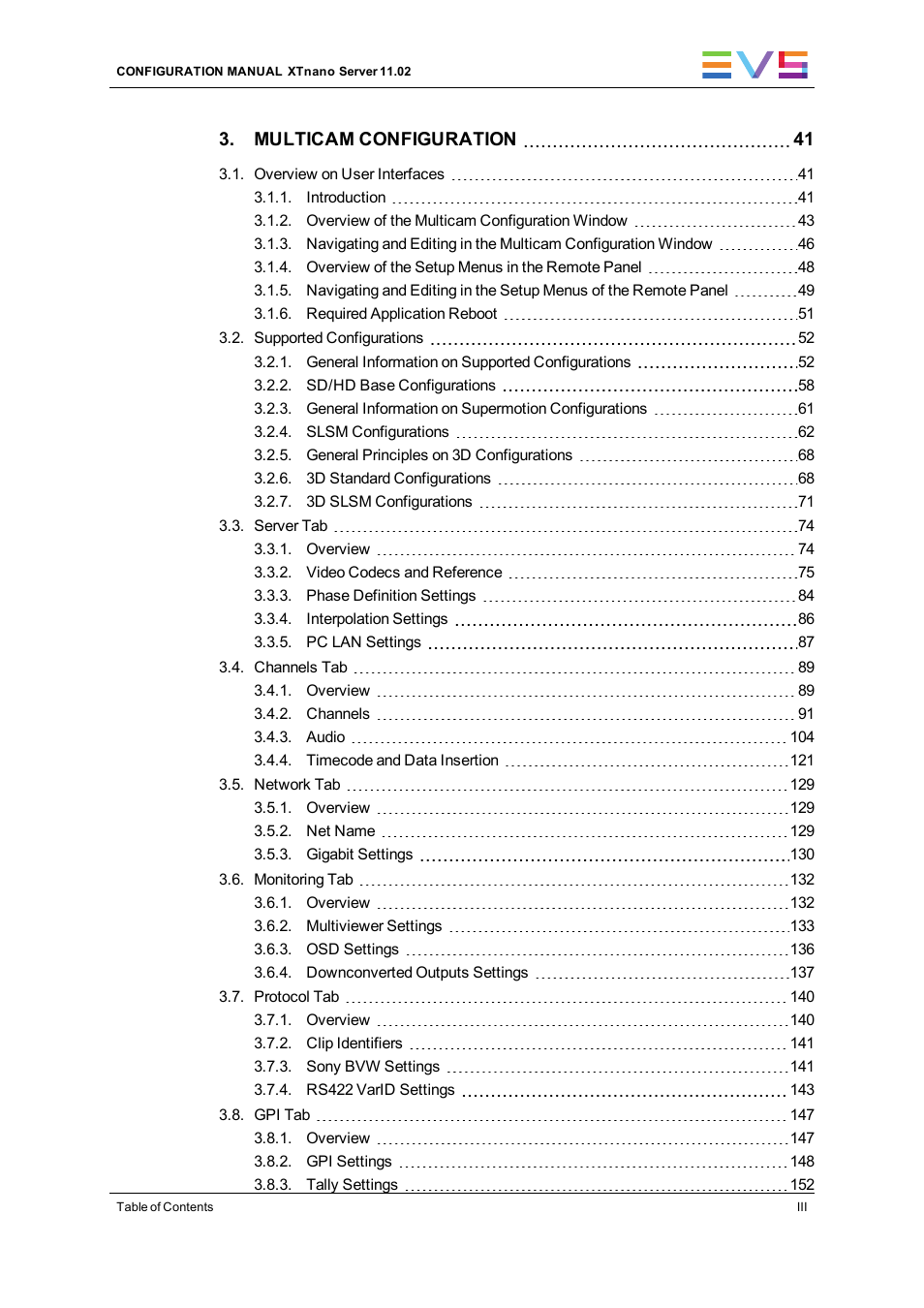 EVS XTnano Version 11.02 - July 2013 Configuration Manual User Manual | Page 5 / 190