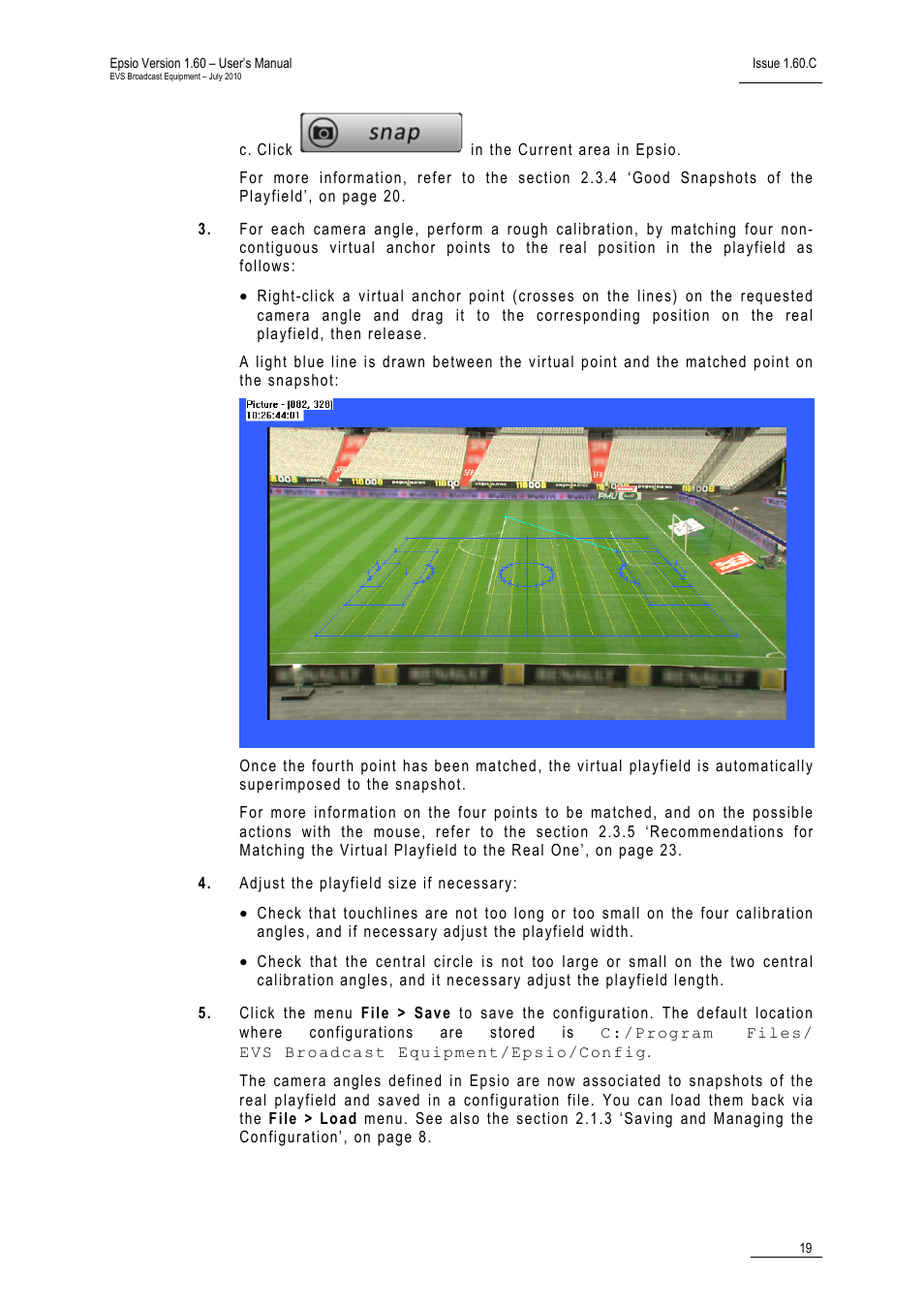 EVS EPSIO Version 1.60 - July 2010 User's Manual User Manual | Page 24 / 58