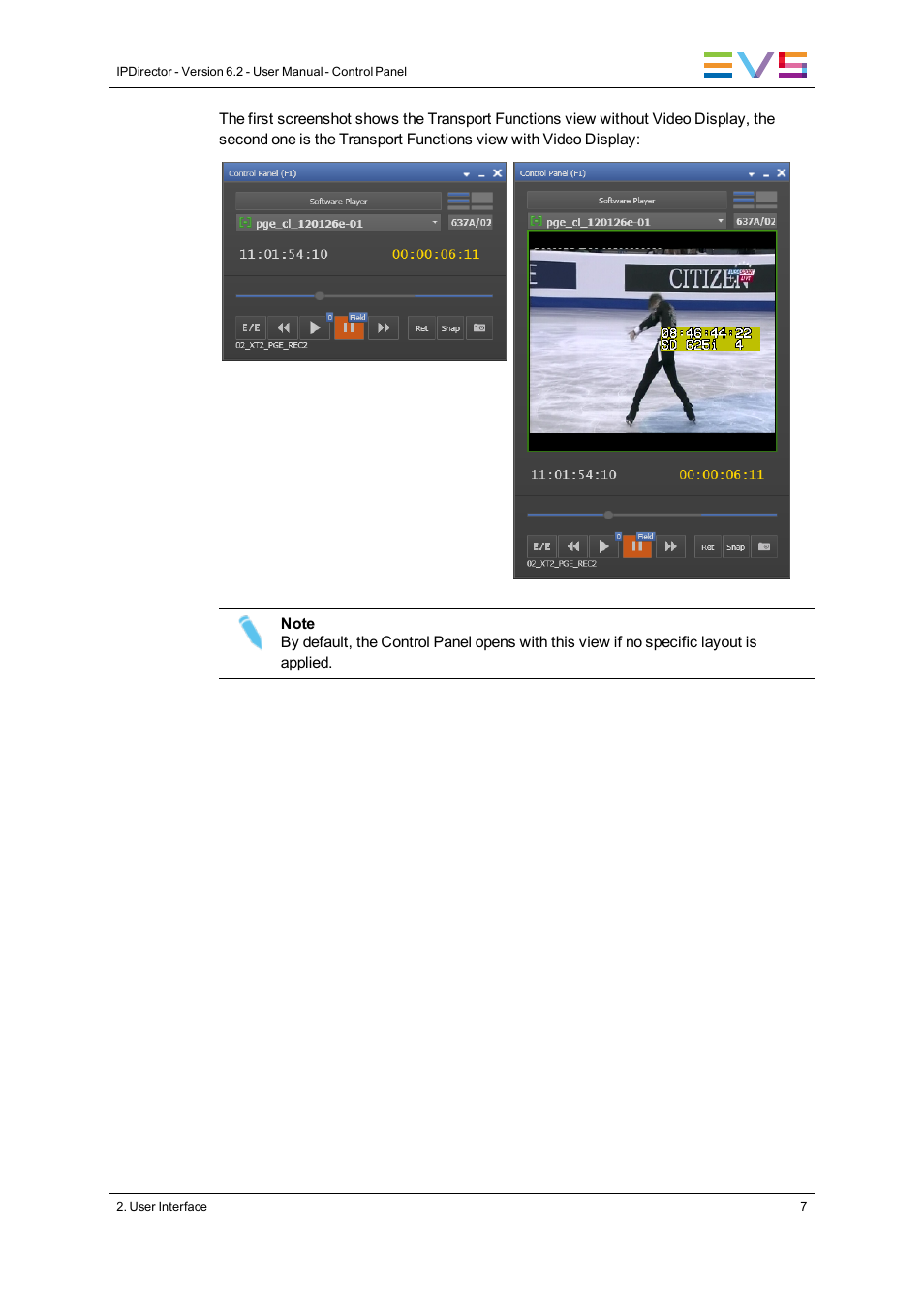 EVS IPDirector Version 6.2 - June 2013 CONTROL PANEL User Manual User Manual | Page 17 / 110