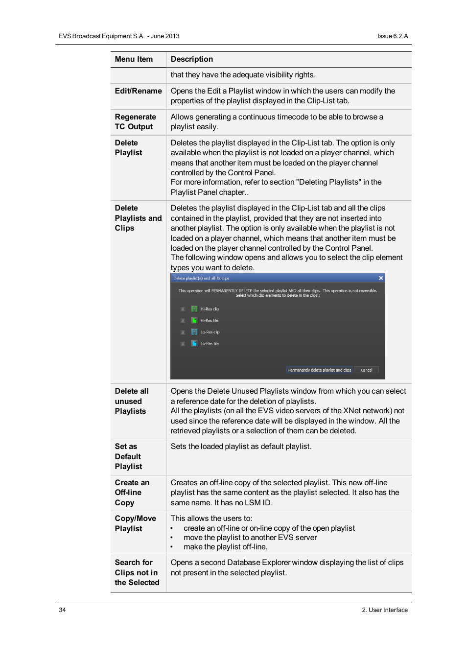 EVS IPDirector Version 6.2 - June 2013 CONTROL PANEL User Manual User Manual | Page 44 / 110