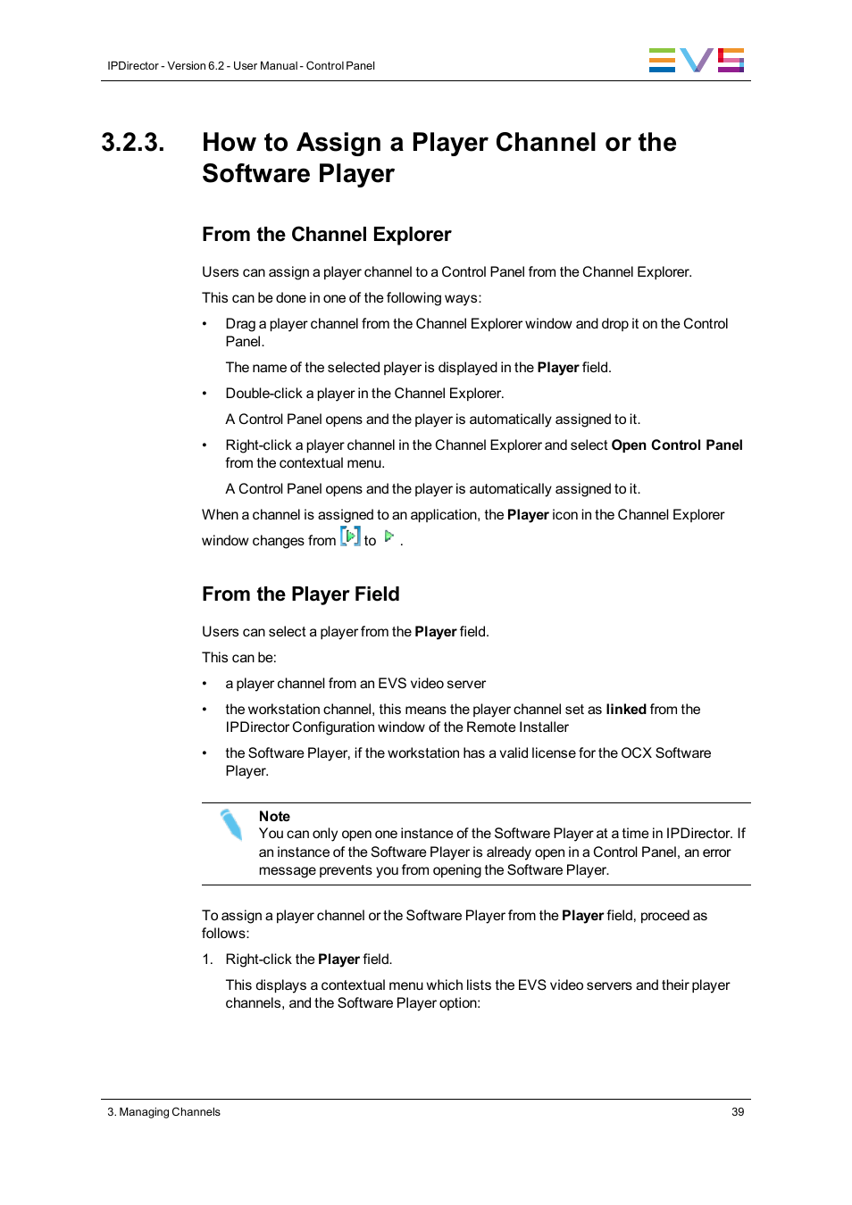 EVS IPDirector Version 6.2 - June 2013 CONTROL PANEL User Manual User Manual | Page 49 / 110