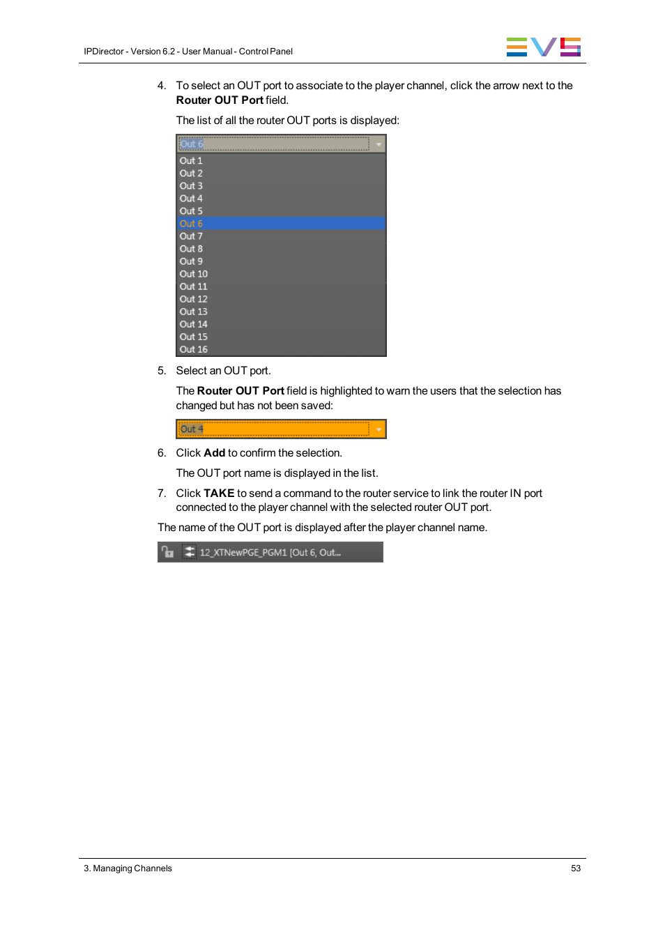 EVS IPDirector Version 6.2 - June 2013 CONTROL PANEL User Manual User Manual | Page 63 / 110