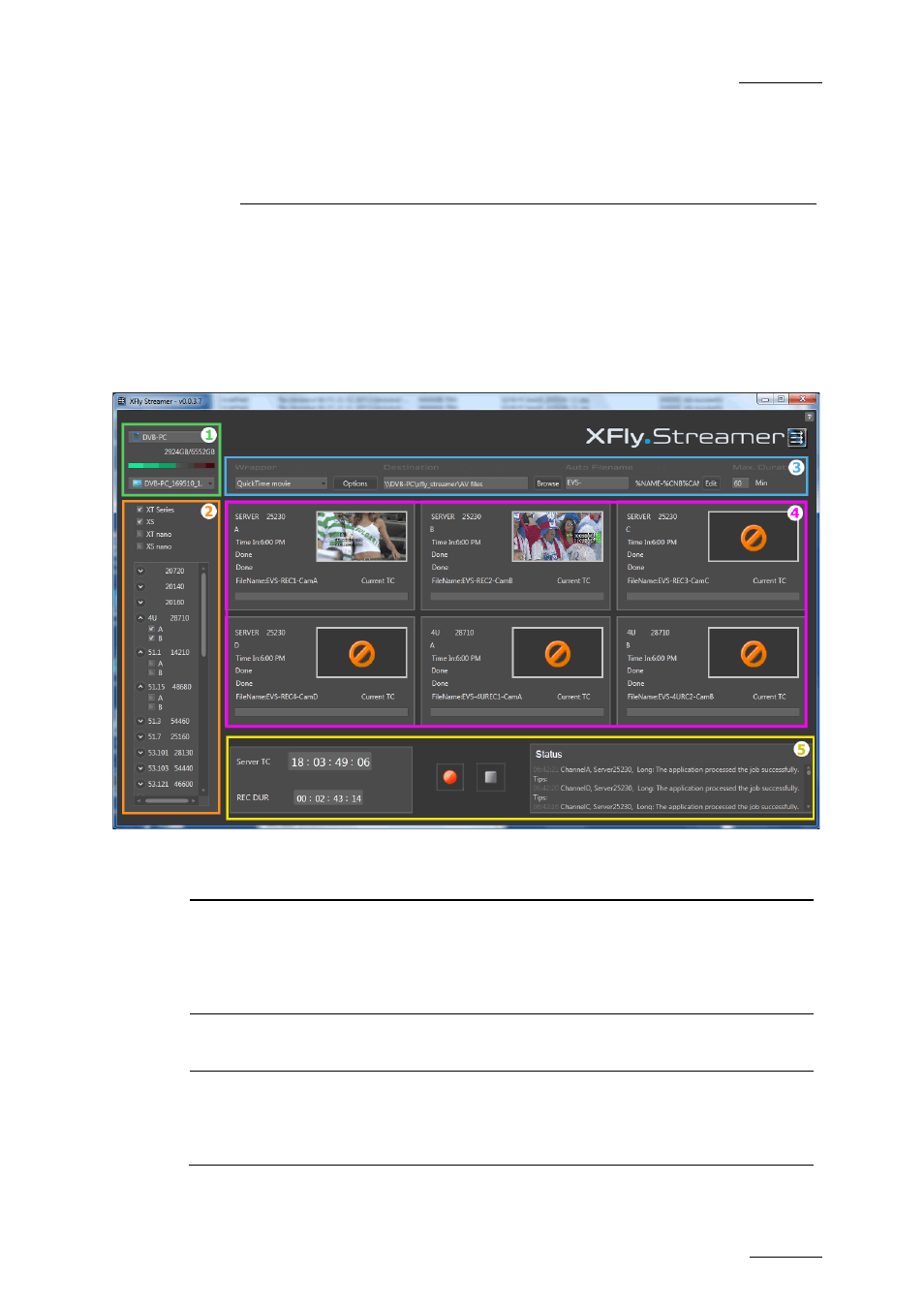 User interface, 1 overview, Overview | EVS XFLY Streamer April 2012 User Manual User Manual | Page 19 / 33