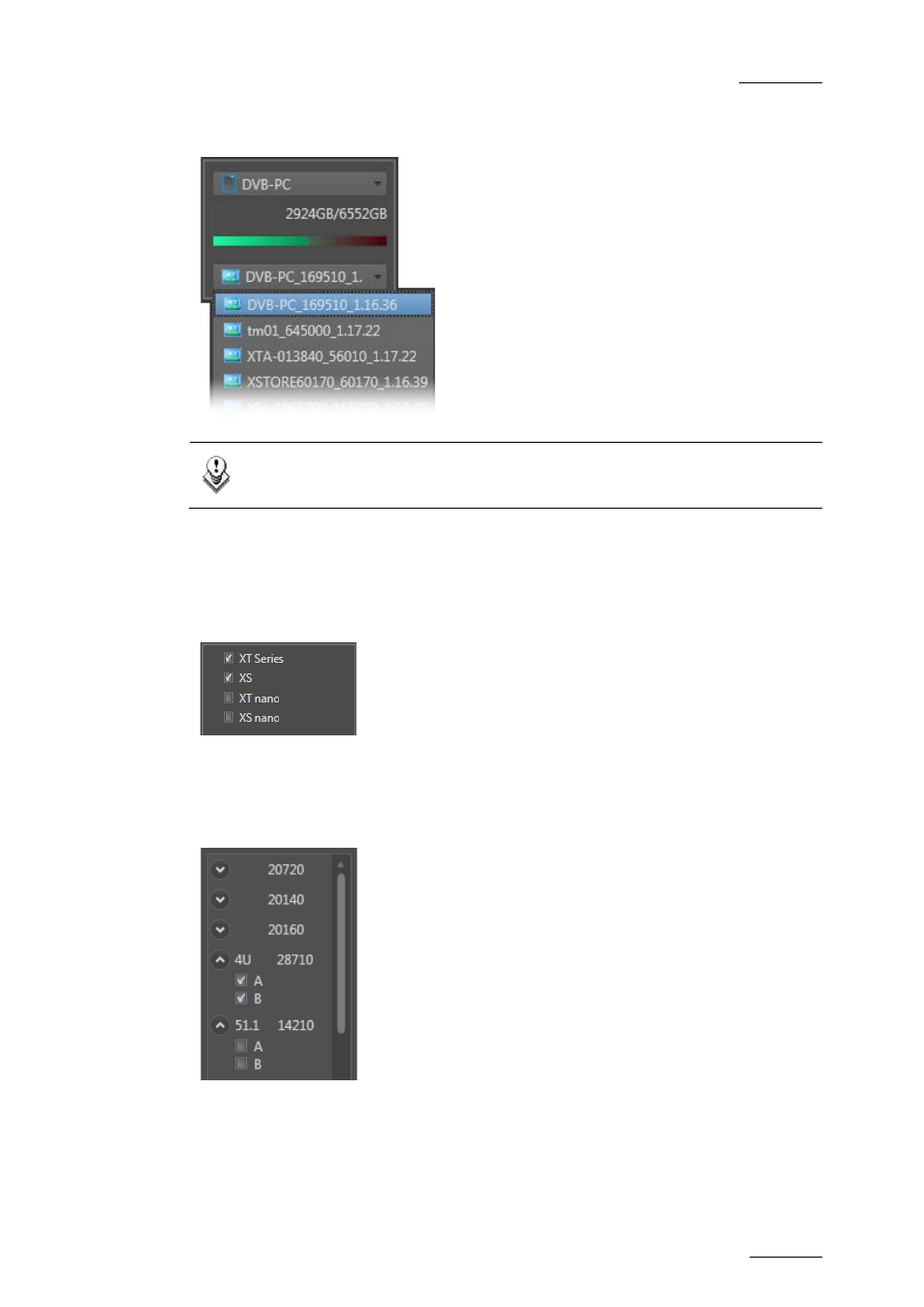 3 servers list, Filters, Select servers and then channels | Servers list | EVS XFLY Streamer April 2012 User Manual User Manual | Page 21 / 33