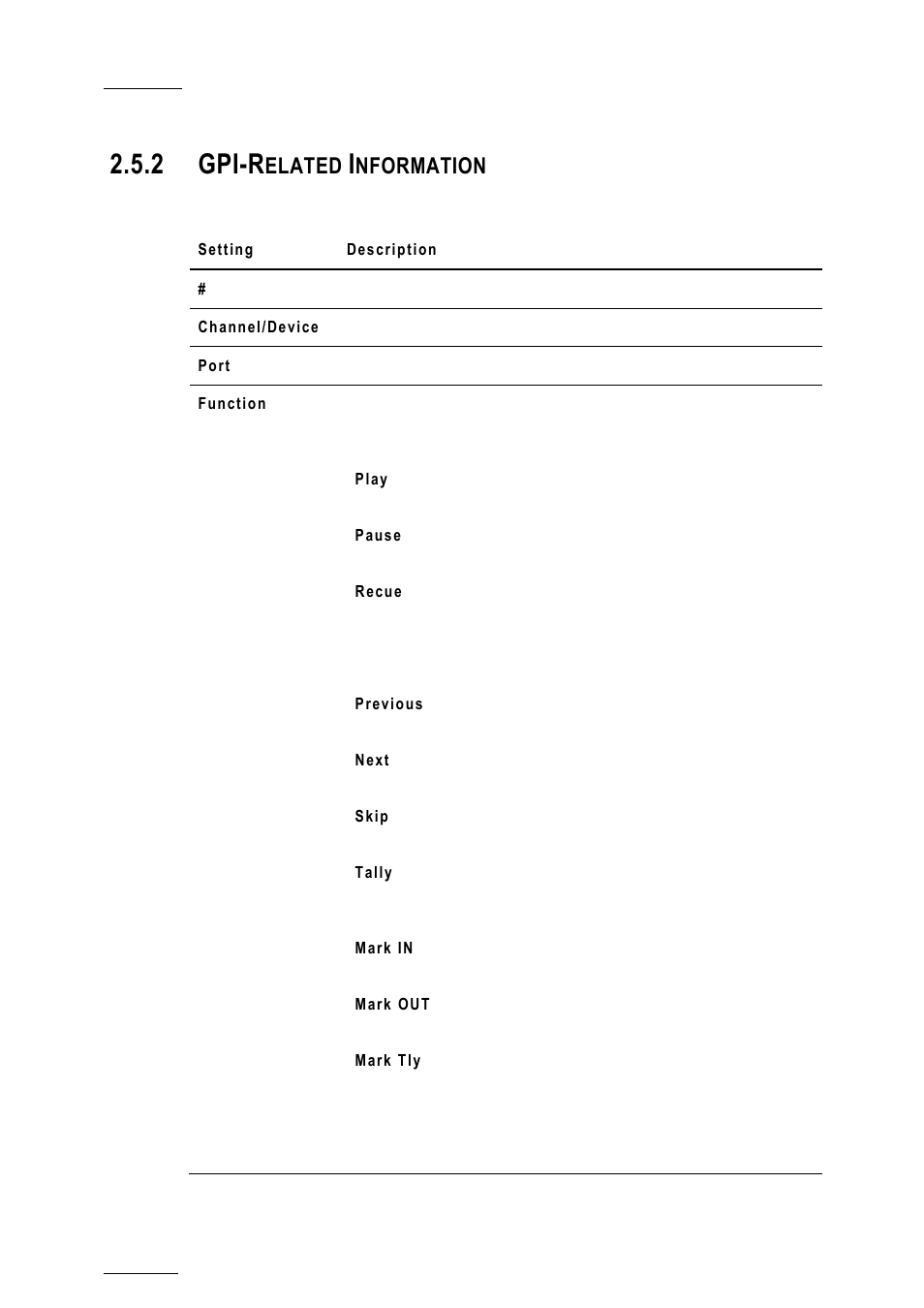 2 gpi-related information, Gpi-related information, 2 gpi-r | Elated, Nformation | EVS XTnano Version 10.04 - January 2011 Configuration Manual User Manual | Page 26 / 62