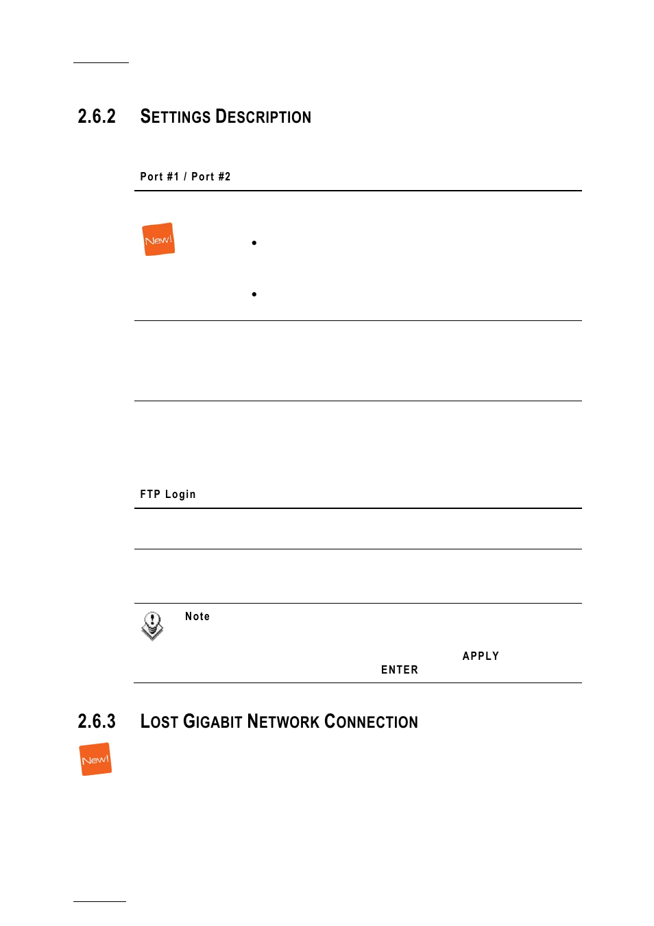 2 settings description, Lost gigabit network connection, Settings description | Ettings, Escription, Igabit, Etwork, Onnection | EVS XTnano Version 10.04 - January 2011 Configuration Manual User Manual | Page 30 / 62