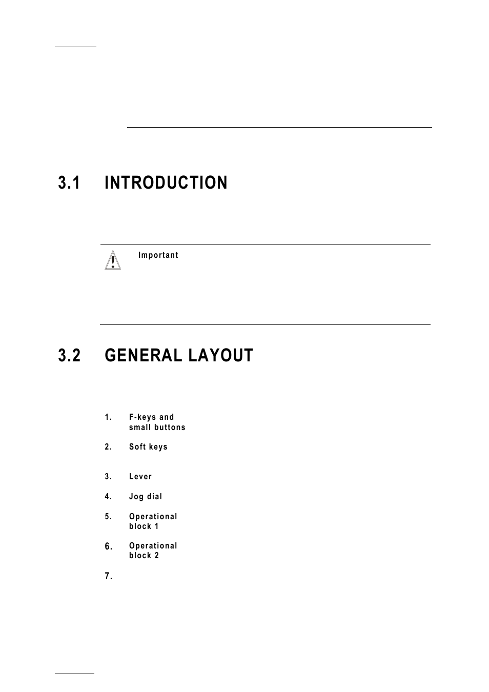 Setup from the remote panel, 1 introduction, 2 general layout | Introduction, General layout | EVS XTnano Version 10.04 - January 2011 Configuration Manual User Manual | Page 36 / 62