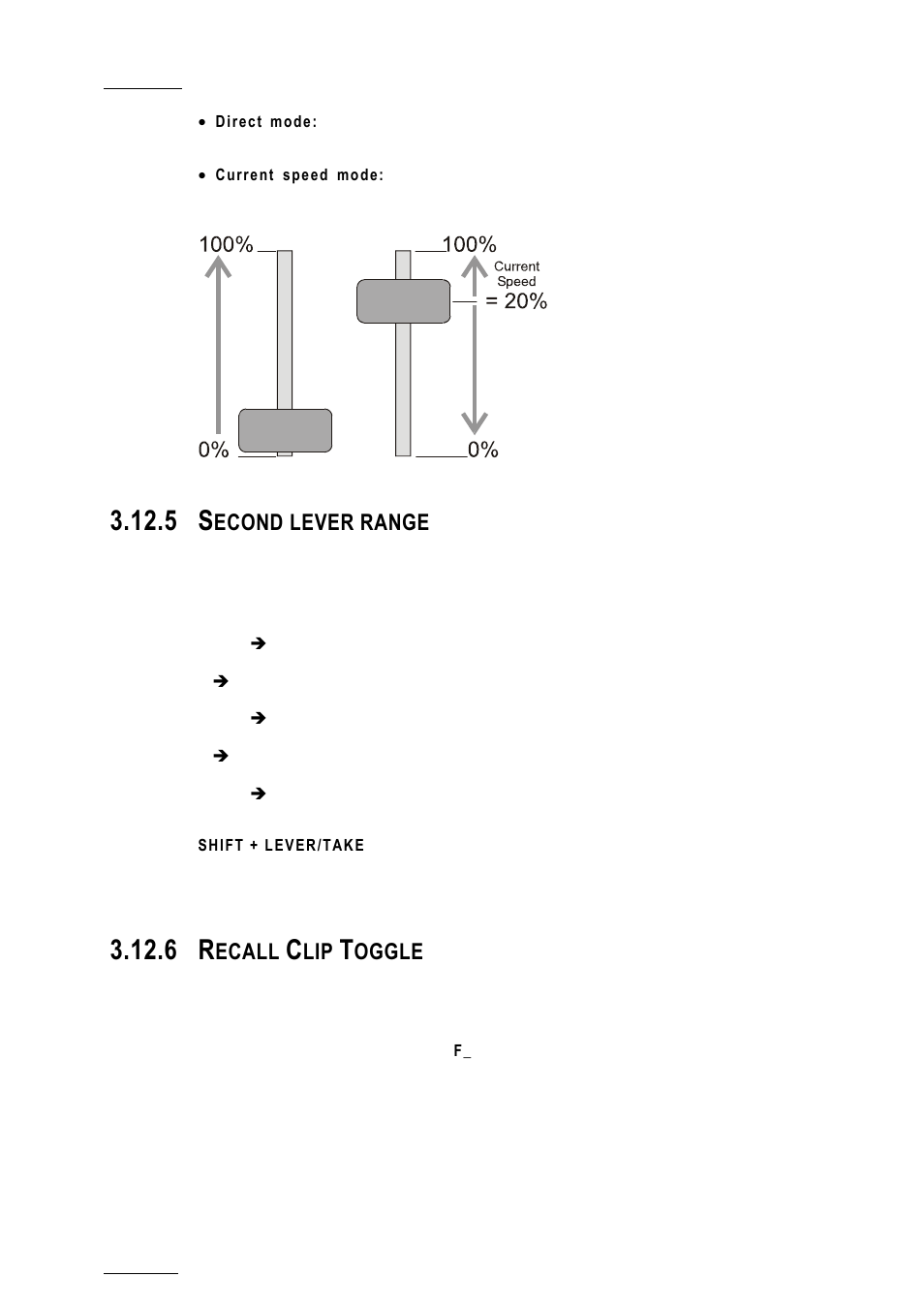 5 second lever range, 6 recall clip toggle, Second lever range | Recall clip toggle, Econd lever range, Ecall, Oggle | EVS XTnano Version 10.04 - January 2011 Configuration Manual User Manual | Page 54 / 62