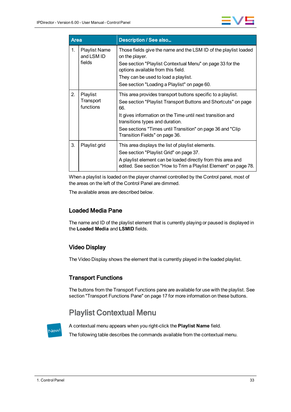 Playlist contextual menu | EVS IPDirector Version 6.0 - November 2012 Part 5 User's Manual User Manual | Page 43 / 110