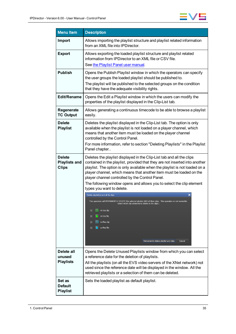 EVS IPDirector Version 6.0 - November 2012 Part 5 User's Manual User Manual | Page 45 / 110