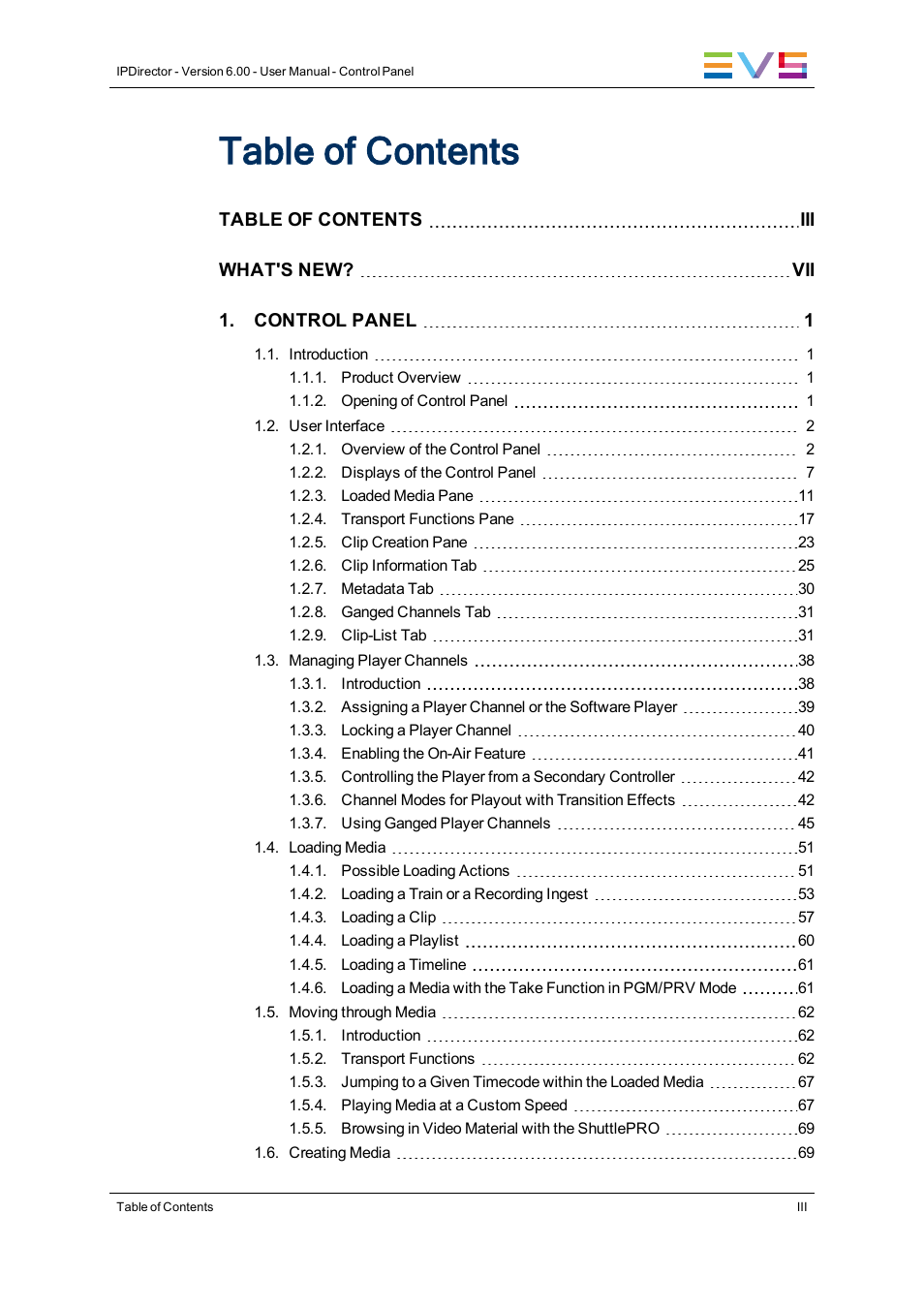 EVS IPDirector Version 6.0 - November 2012 Part 5 User's Manual User Manual | Page 5 / 110