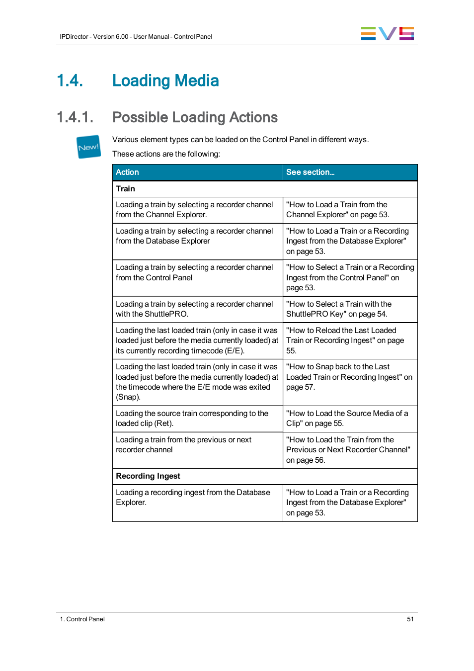 Loading media, Possible loading actions | EVS IPDirector Version 6.0 - November 2012 Part 5 User's Manual User Manual | Page 61 / 110