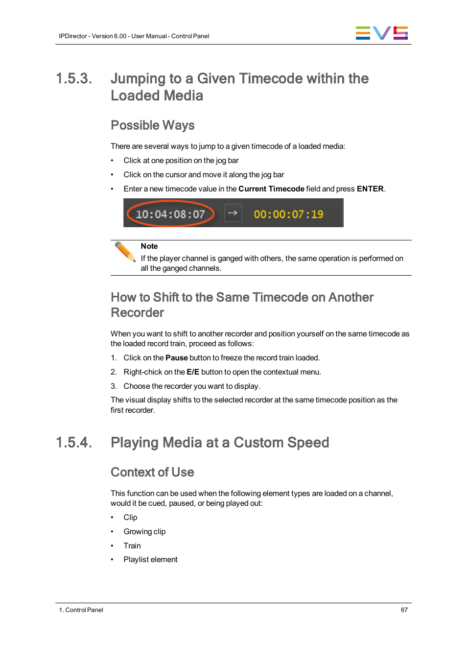 Playing media at a custom speed, Possible ways, Context of use | EVS IPDirector Version 6.0 - November 2012 Part 5 User's Manual User Manual | Page 77 / 110
