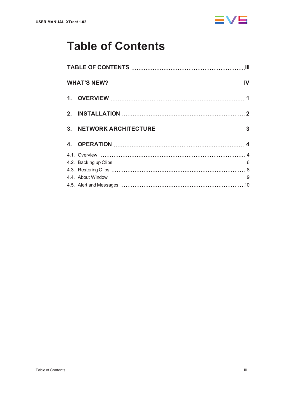 EVS XTract Version 1.02 - July 2013 User Manual User Manual | Page 5 / 17