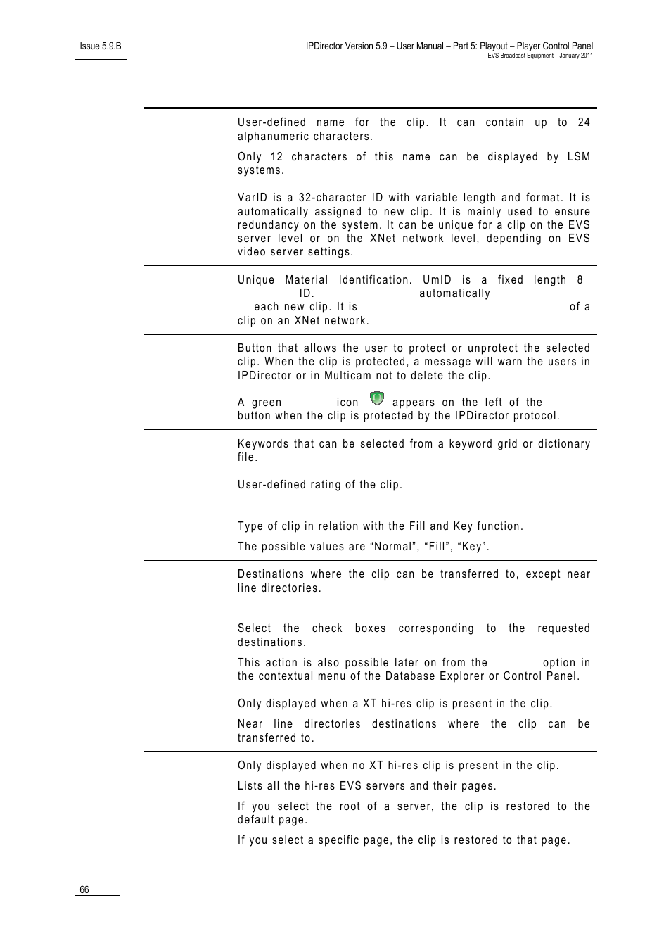 Creating media, How to create clips in the control panel | EVS IPDirector Version 5.9 - January 2011 Part 5 User’s Manual User Manual | Page 77 / 106