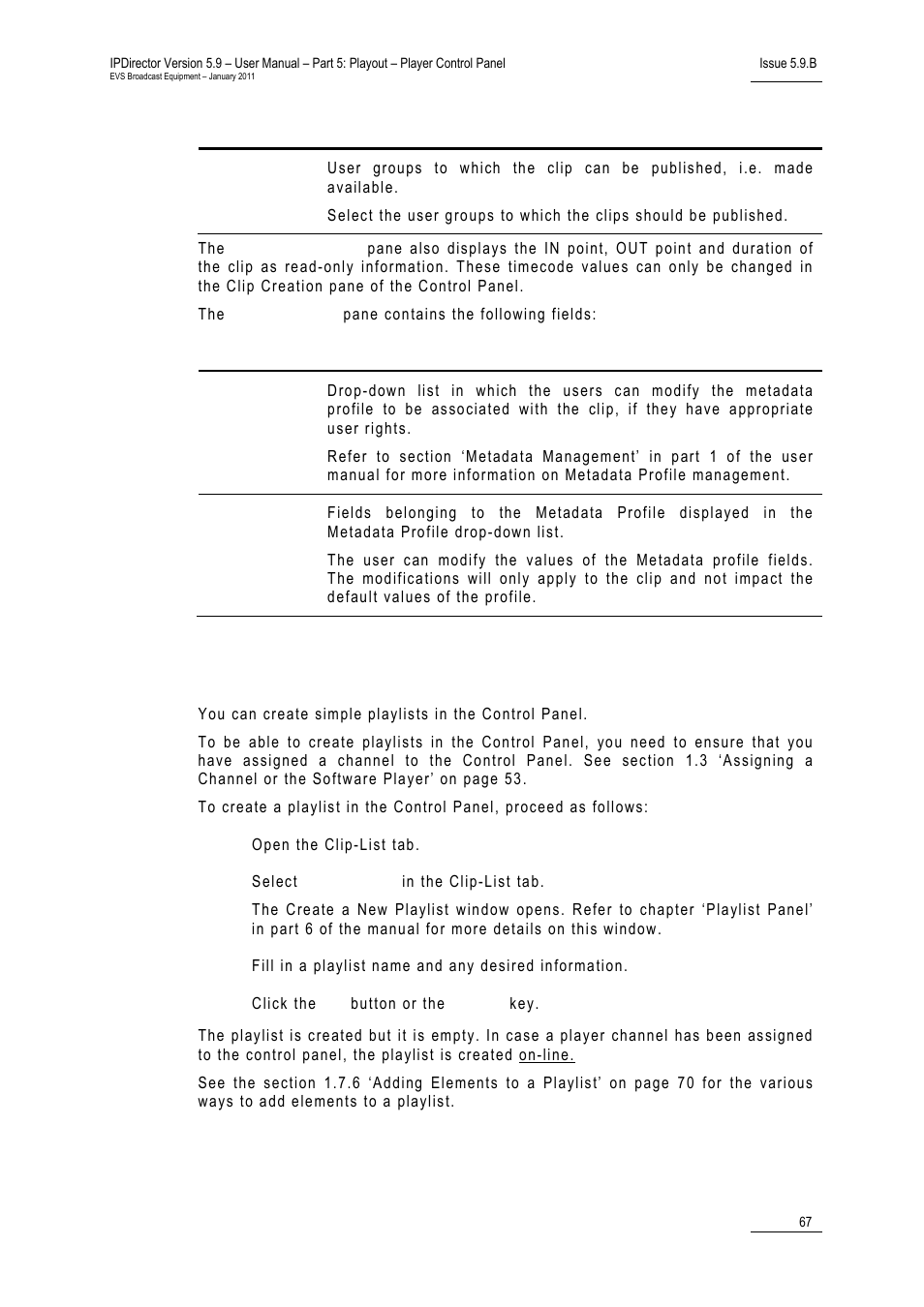 3 how to create a playlist in the control panel, Save clip window, Ow to | Reate a, Laylist in the, Ontrol, Anel | EVS IPDirector Version 5.9 - January 2011 Part 5 User’s Manual User Manual | Page 78 / 106