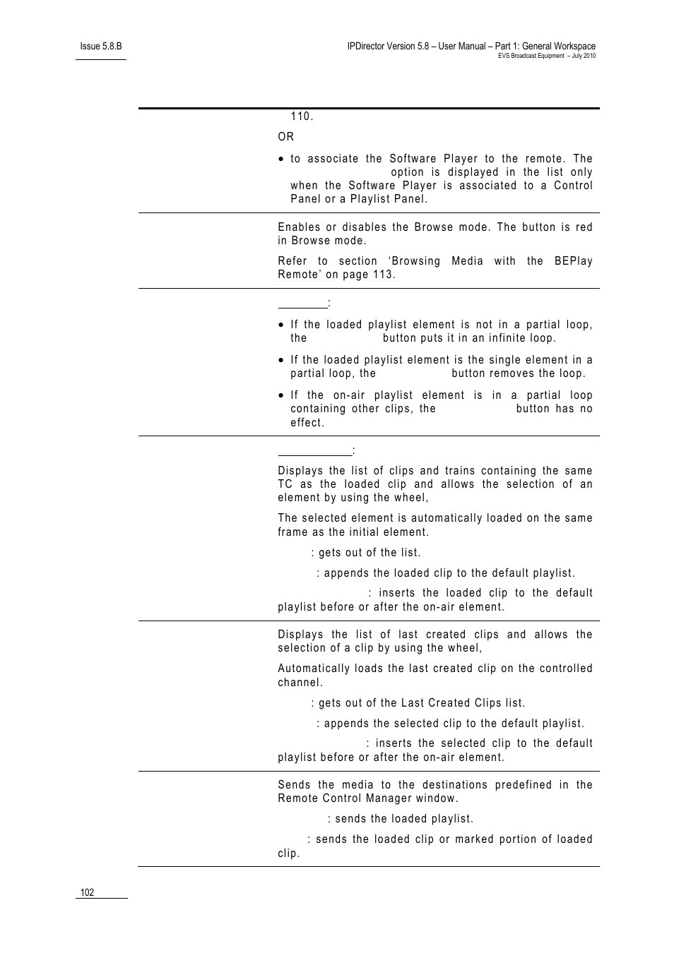EVS IPDirector Version 5.8 - July 2010 Part 1 User's Manual User Manual | Page 113 / 133