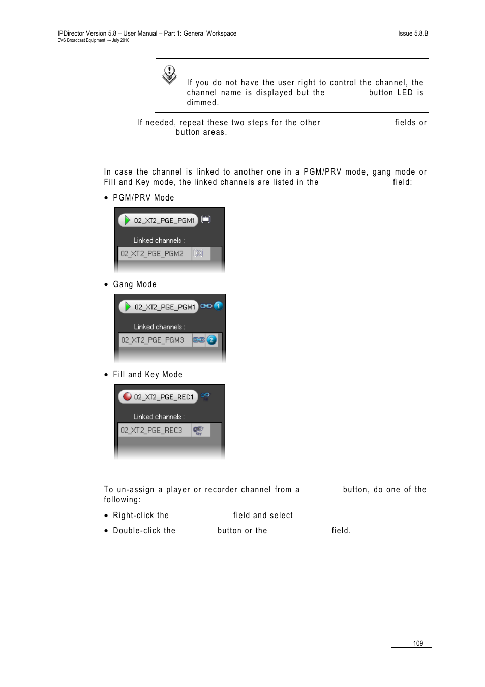 Linked channels | EVS IPDirector Version 5.8 - July 2010 Part 1 User's Manual User Manual | Page 120 / 133