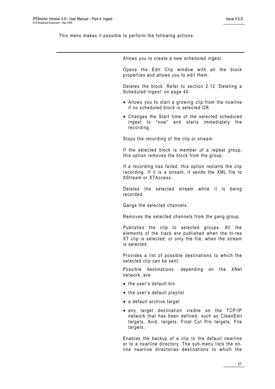 EVS IPDirector Version 5.6 - May 2009 Part 4 User's Manual User Manual | Page 32 / 81