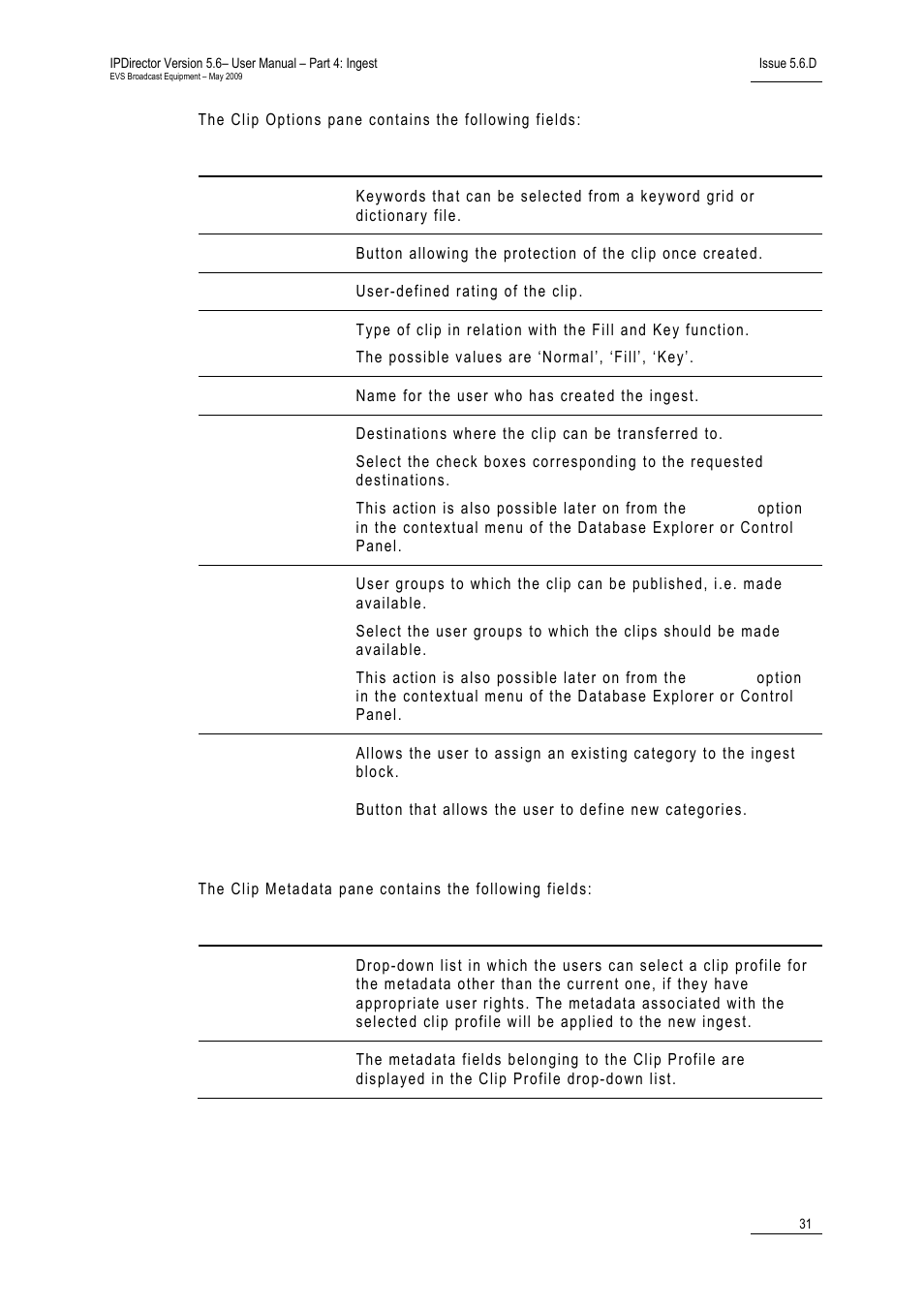 EVS IPDirector Version 5.6 - May 2009 Part 4 User's Manual User Manual | Page 42 / 81