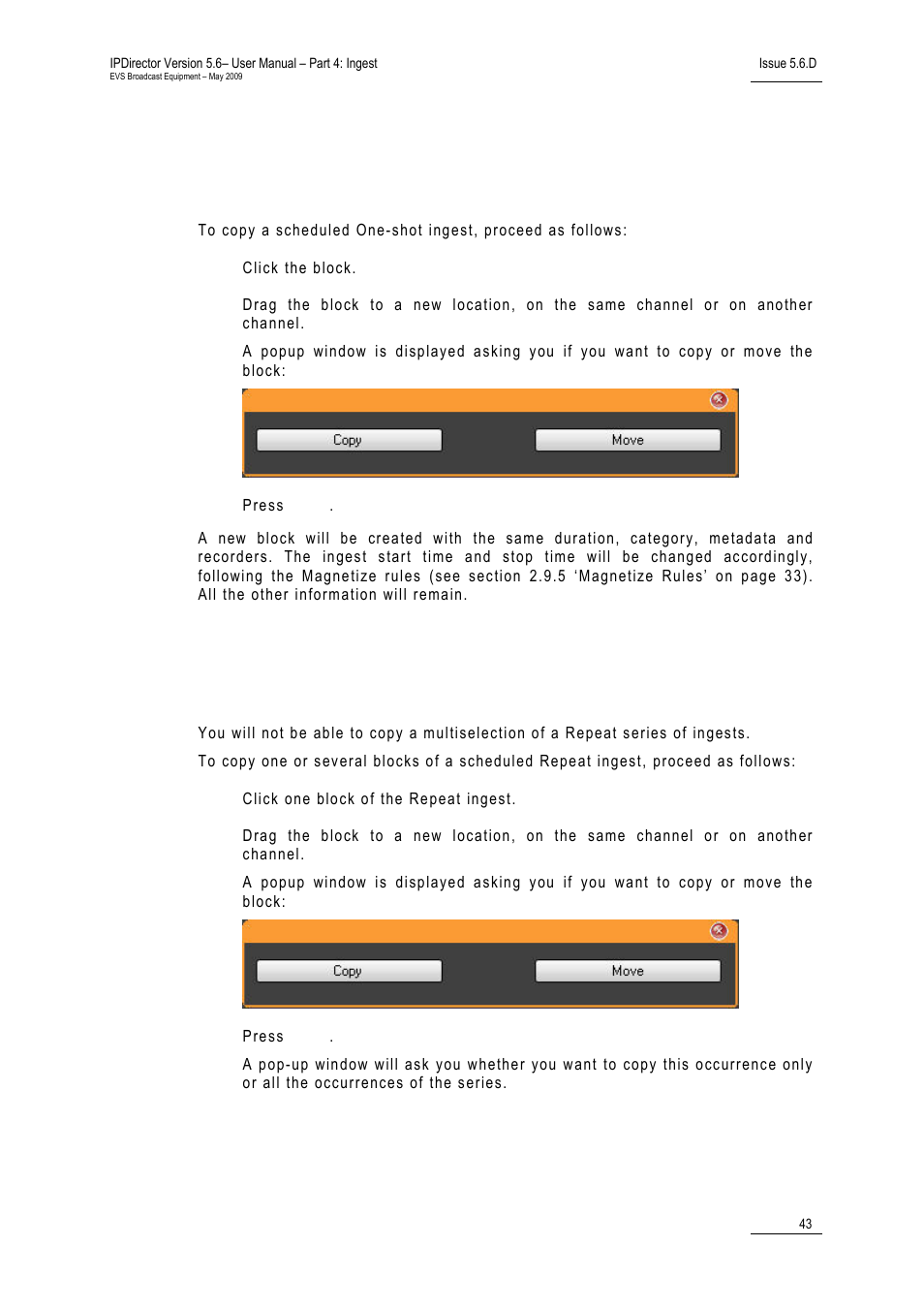 EVS IPDirector Version 5.6 - May 2009 Part 4 User's Manual User Manual | Page 54 / 81