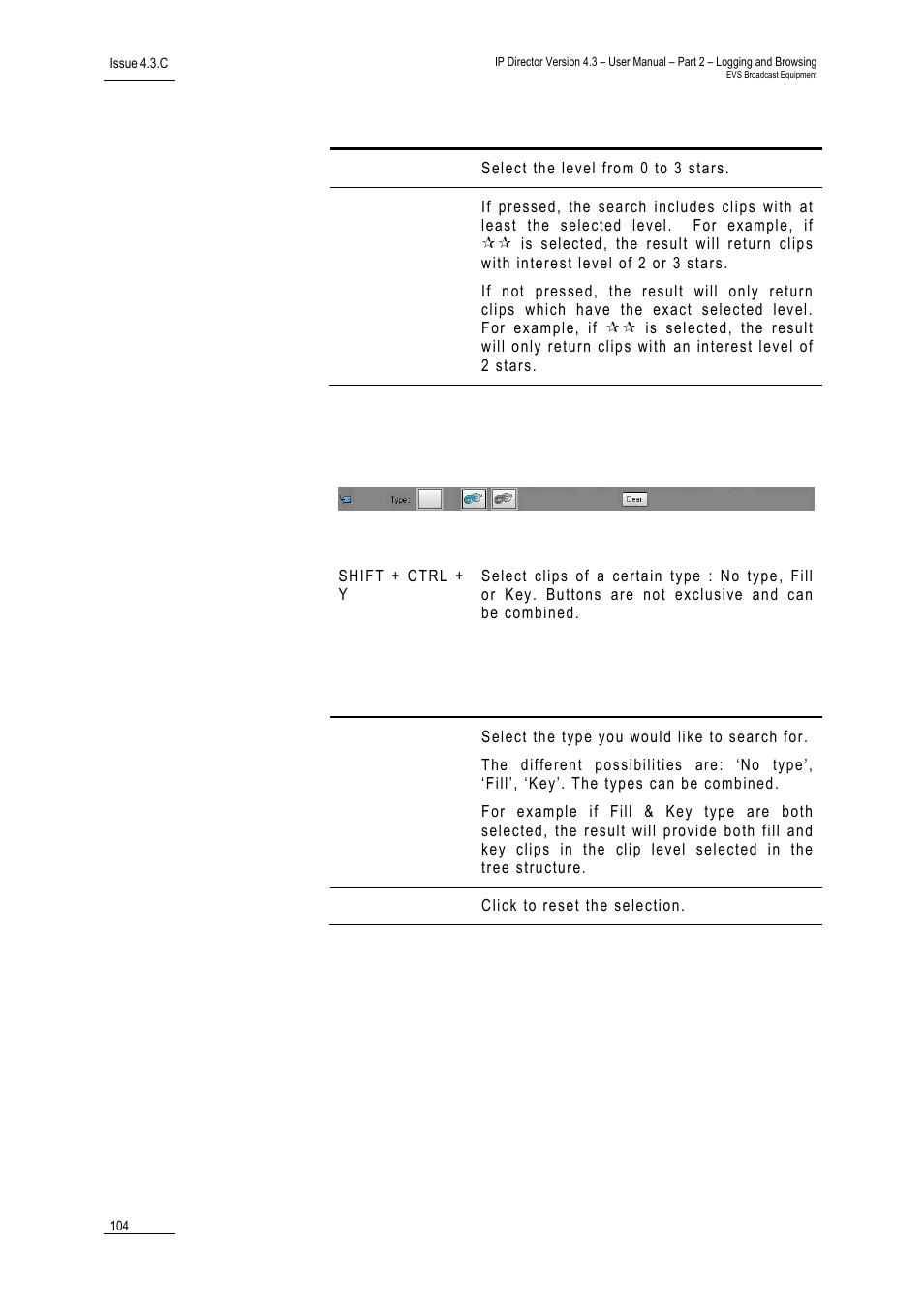 Search based on the clip type | EVS IPDirector Version 4.3 - October 2007 Part 2 User's Manual User Manual | Page 117 / 143