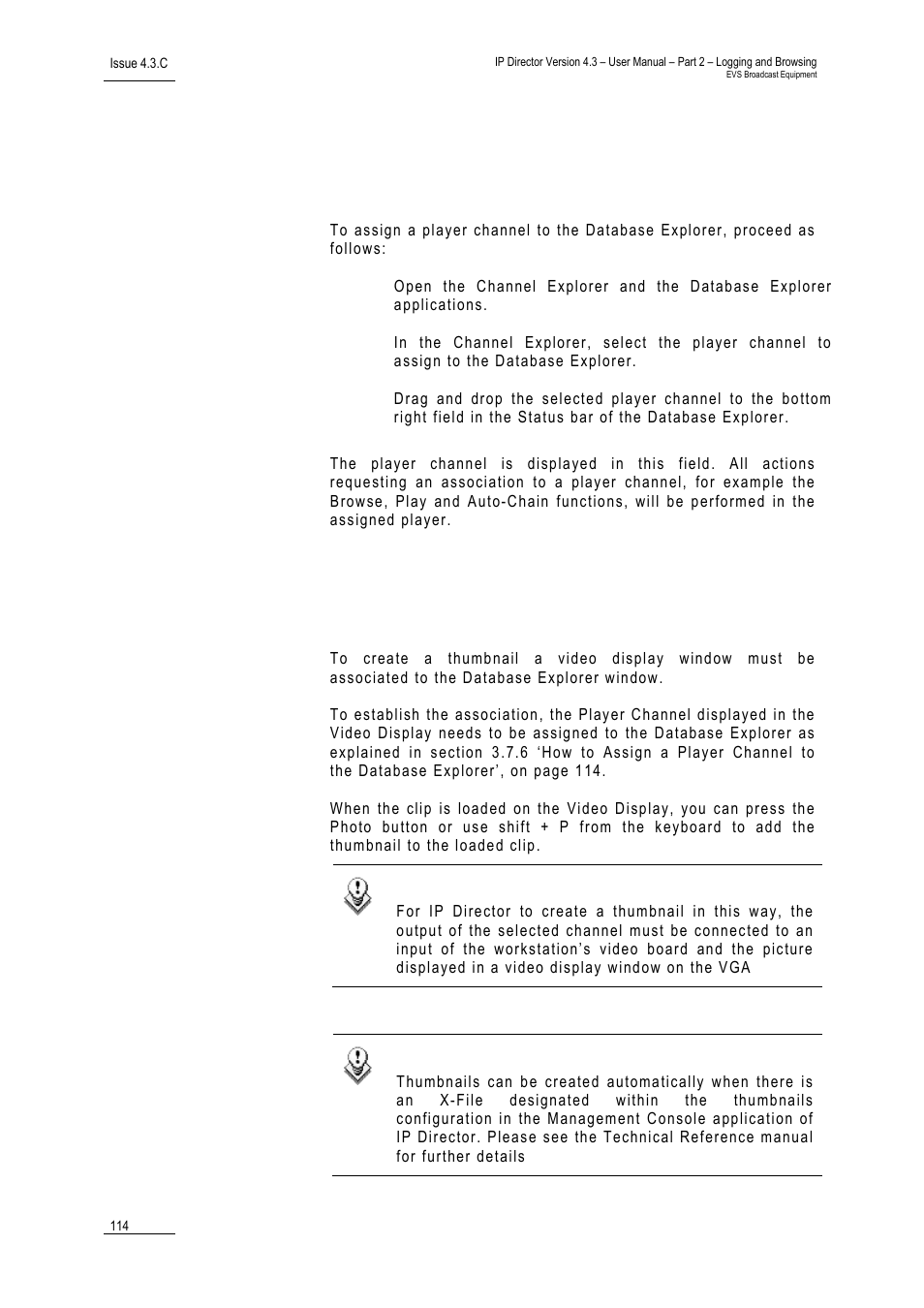 7 how to create thumbnails in database explorer, How to create thumbnails in database explorer | EVS IPDirector Version 4.3 - October 2007 Part 2 User's Manual User Manual | Page 127 / 143