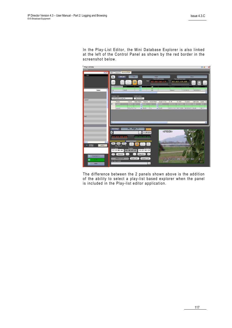 2 play-list editor, Play-list editor, Ditor | EVS IPDirector Version 4.3 - October 2007 Part 2 User's Manual User Manual | Page 130 / 143