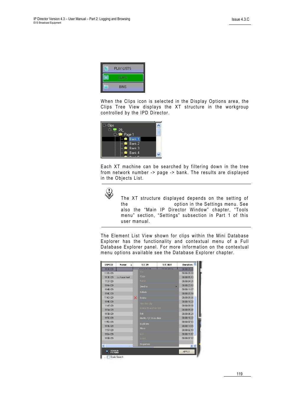 2 clips mode, Clips mode | EVS IPDirector Version 4.3 - October 2007 Part 2 User's Manual User Manual | Page 132 / 143