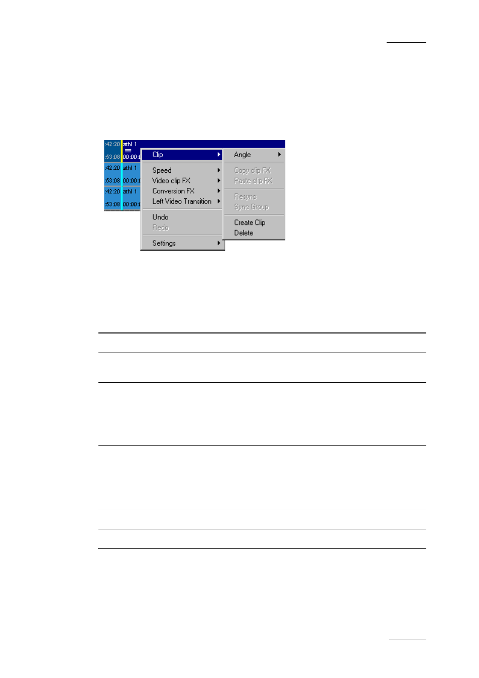 Commands common to video and audio elements, Clip commands | EVS XEDIO CleanEdit Version 4.2 - June 2012 User Manual User Manual | Page 105 / 252