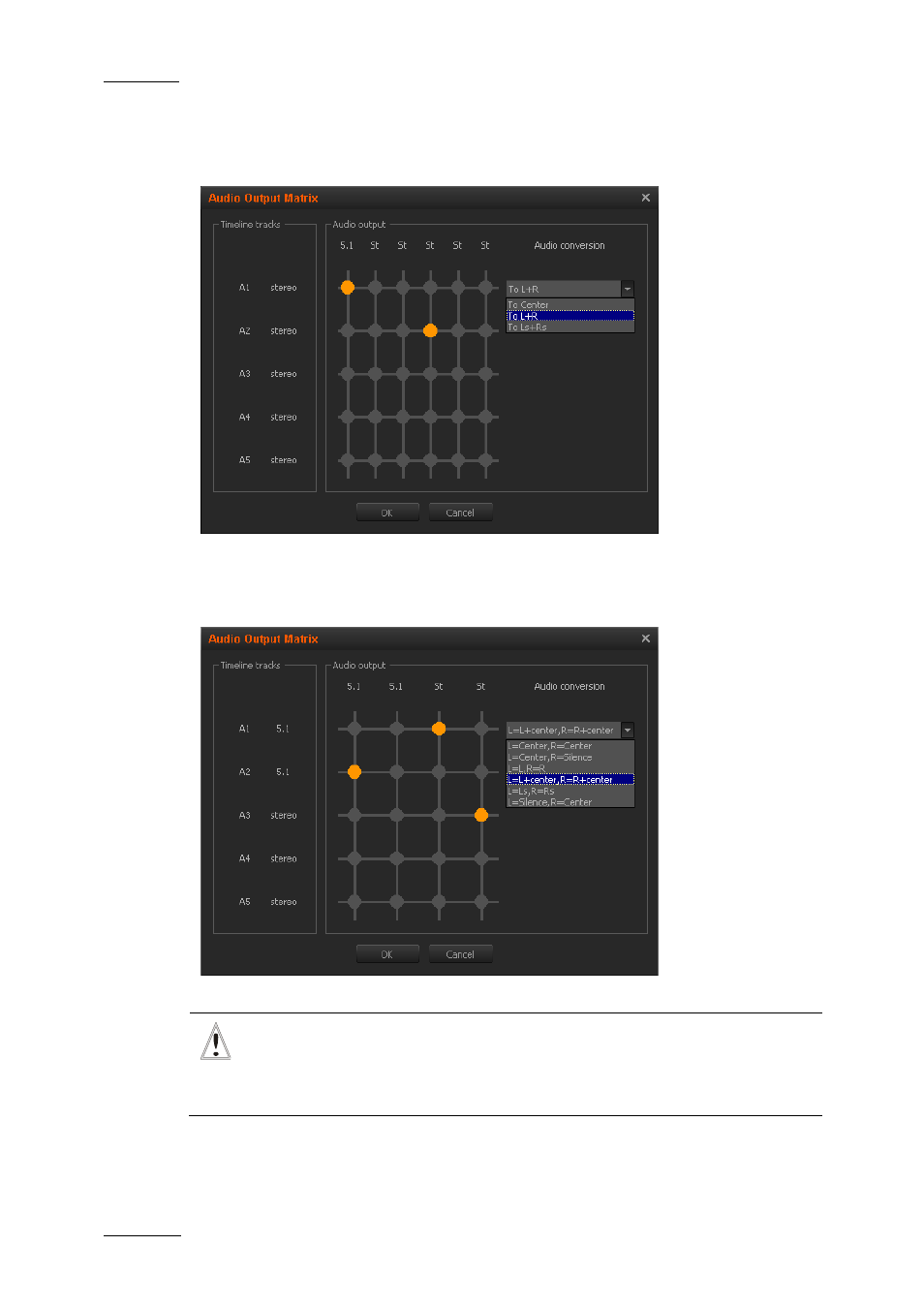 Stereo to 5.1, 1 to stereo | EVS XEDIO CleanEdit Version 4.2 - June 2012 User Manual User Manual | Page 114 / 252