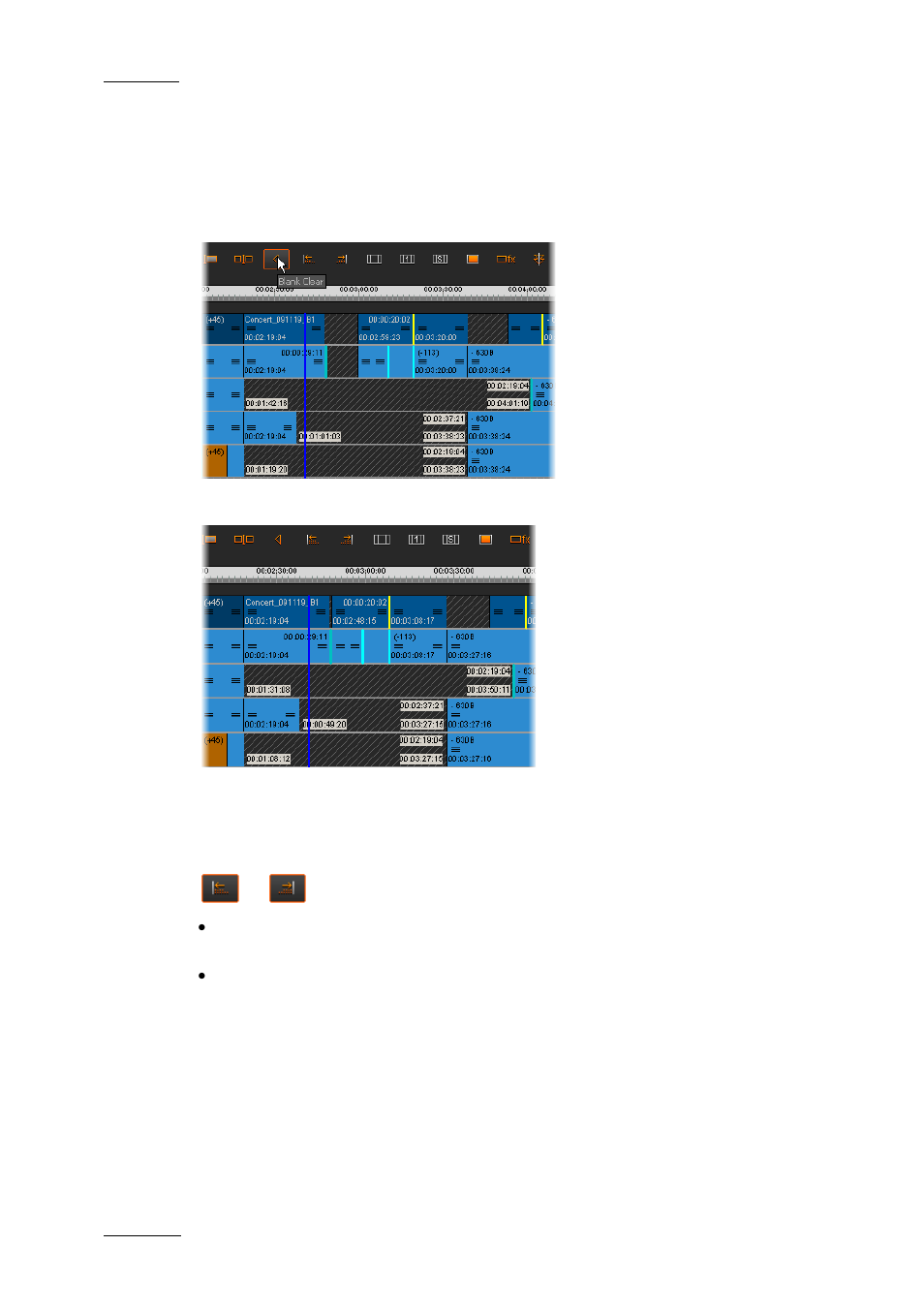 Example, Before, After | 3 aligning elements on a reference element, Aligning elements on a reference element, Ligning, Lements on a, Eference, Lement | EVS XEDIO CleanEdit Version 4.2 - June 2012 User Manual User Manual | Page 140 / 252