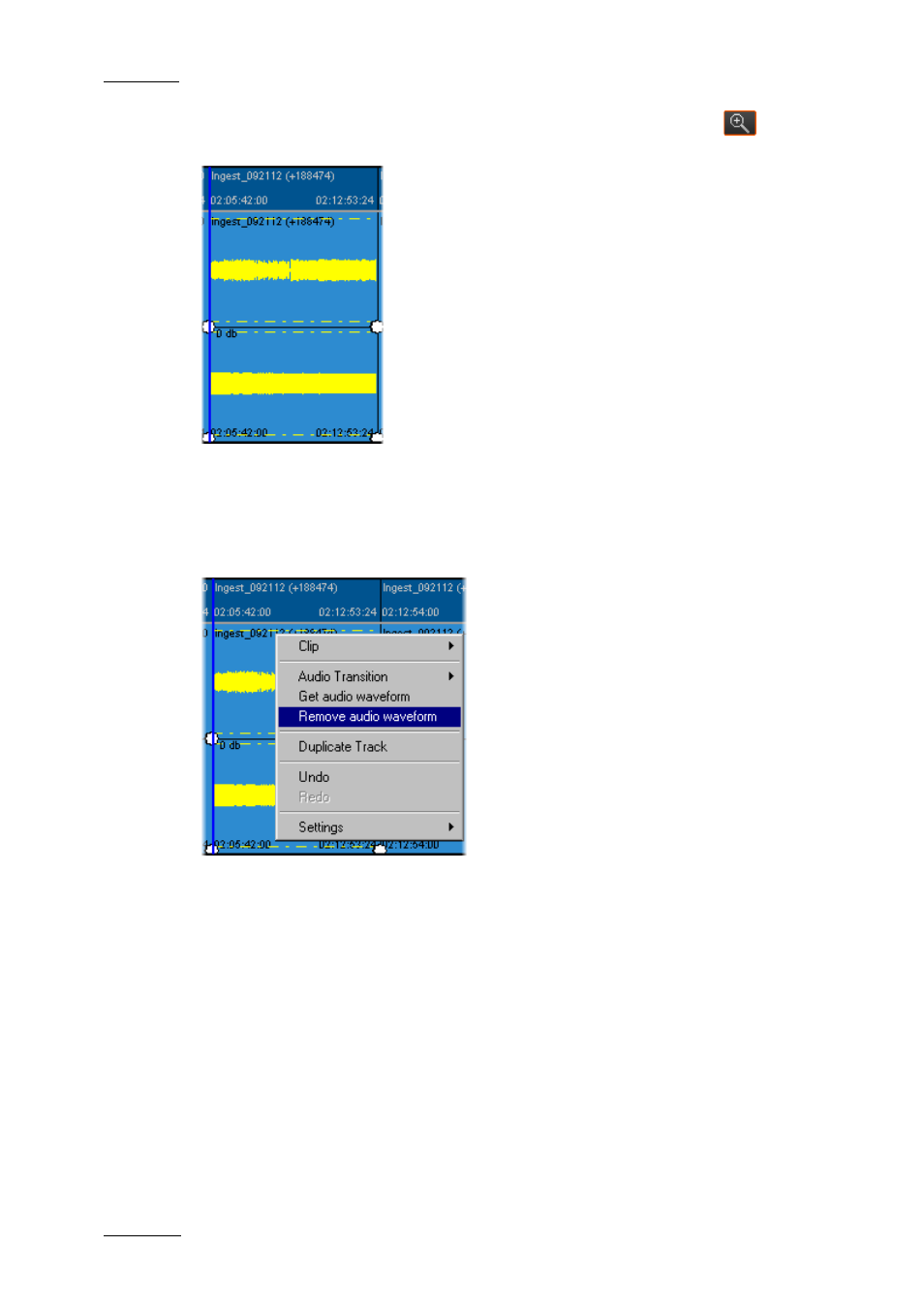 2 how to remove an audio waveform, 3 how to duplicate an audio track, How to remove an audio waveform | How to duplicate an audio track | EVS XEDIO CleanEdit Version 4.2 - June 2012 User Manual User Manual | Page 202 / 252